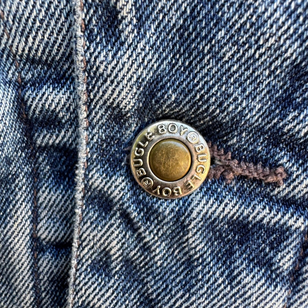 Bugle Boy Millennium Series Vintage 90s Y2K Grunge Denim Trucker Jacket Mens L