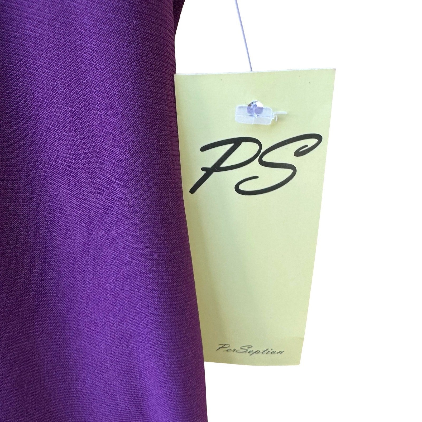 PerSeption Minimalist Professional Jewel Purple Sleeveless Henley Blouse XL NEW
