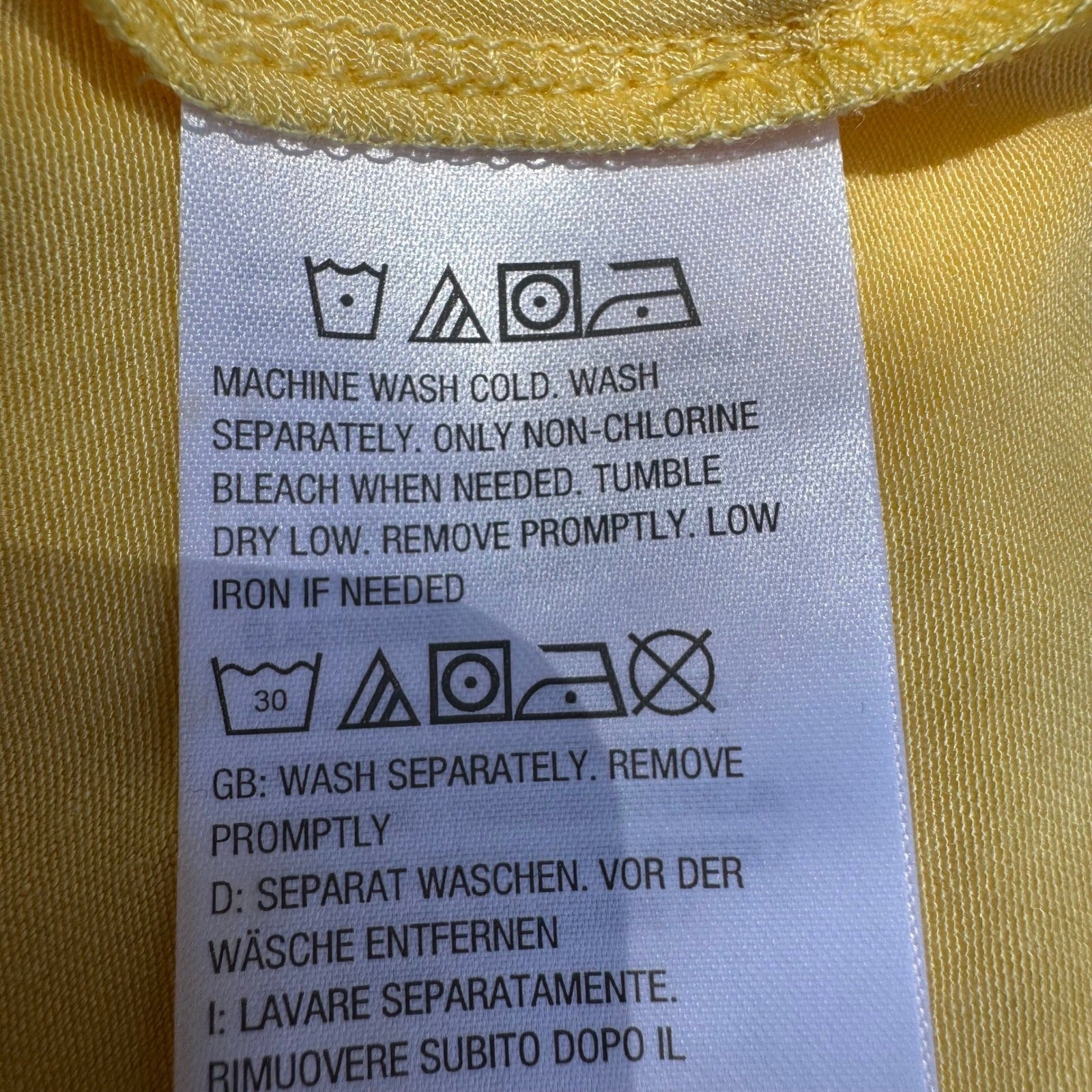 LOGO Lori Goldstein Butter Yellow Lagenlook Minimalist Flowy Chiffon Jersey TopM
