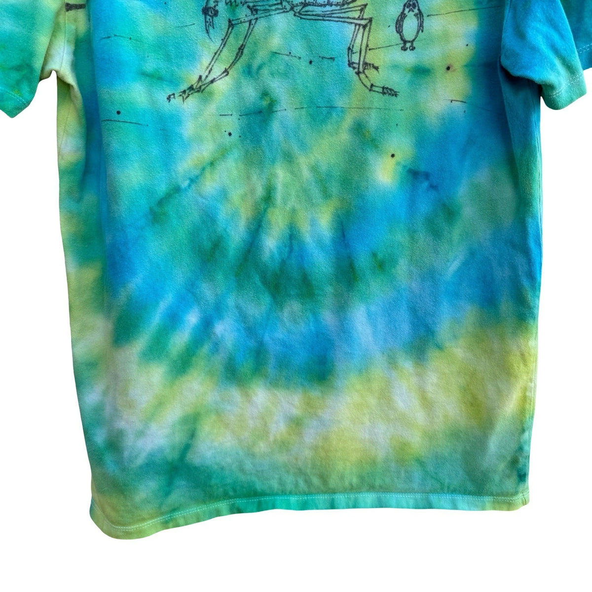 Original Use Tie Dye Graphic Shirt Psychedelic Trippy Boxy Fit Hand Drawn Art S