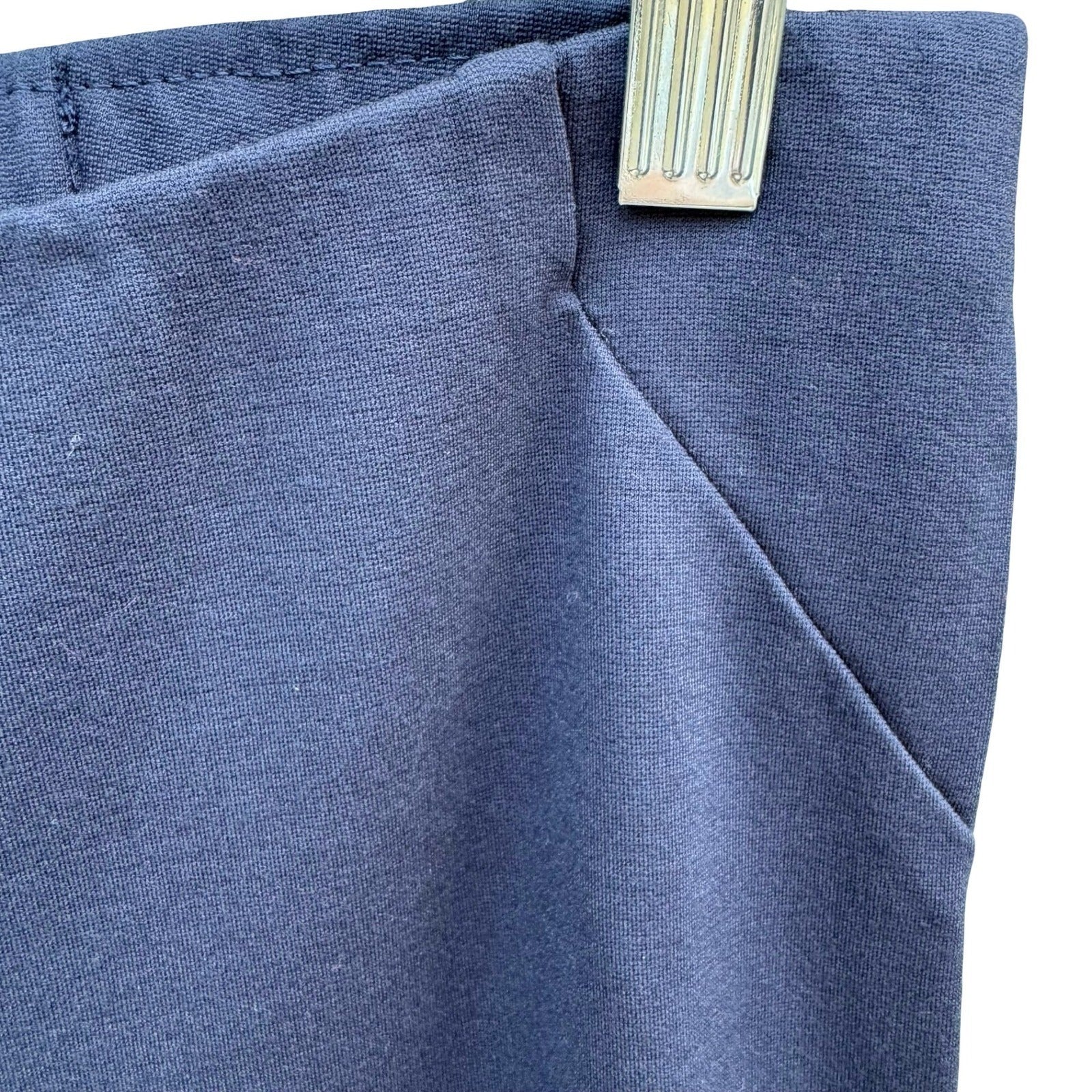 J. Jill Navy Ponte Slim Leg Stretch Trousers Pants M Career Office Minimalist