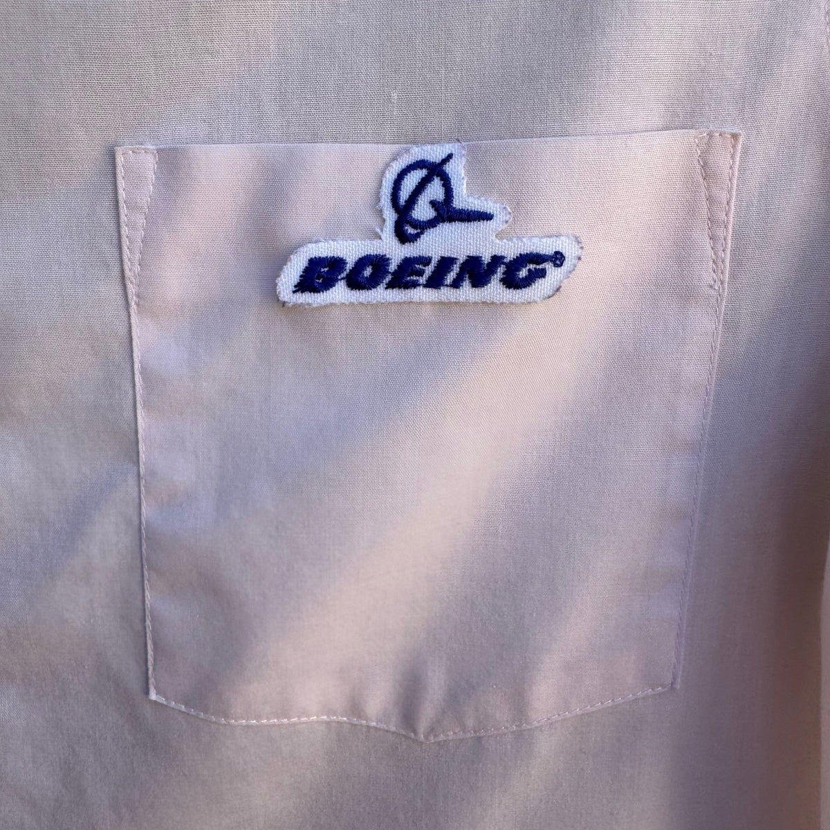 Boeing Grand Design Vintage 80s Aviation Pilot Aerospace Logo Shirt Pink M