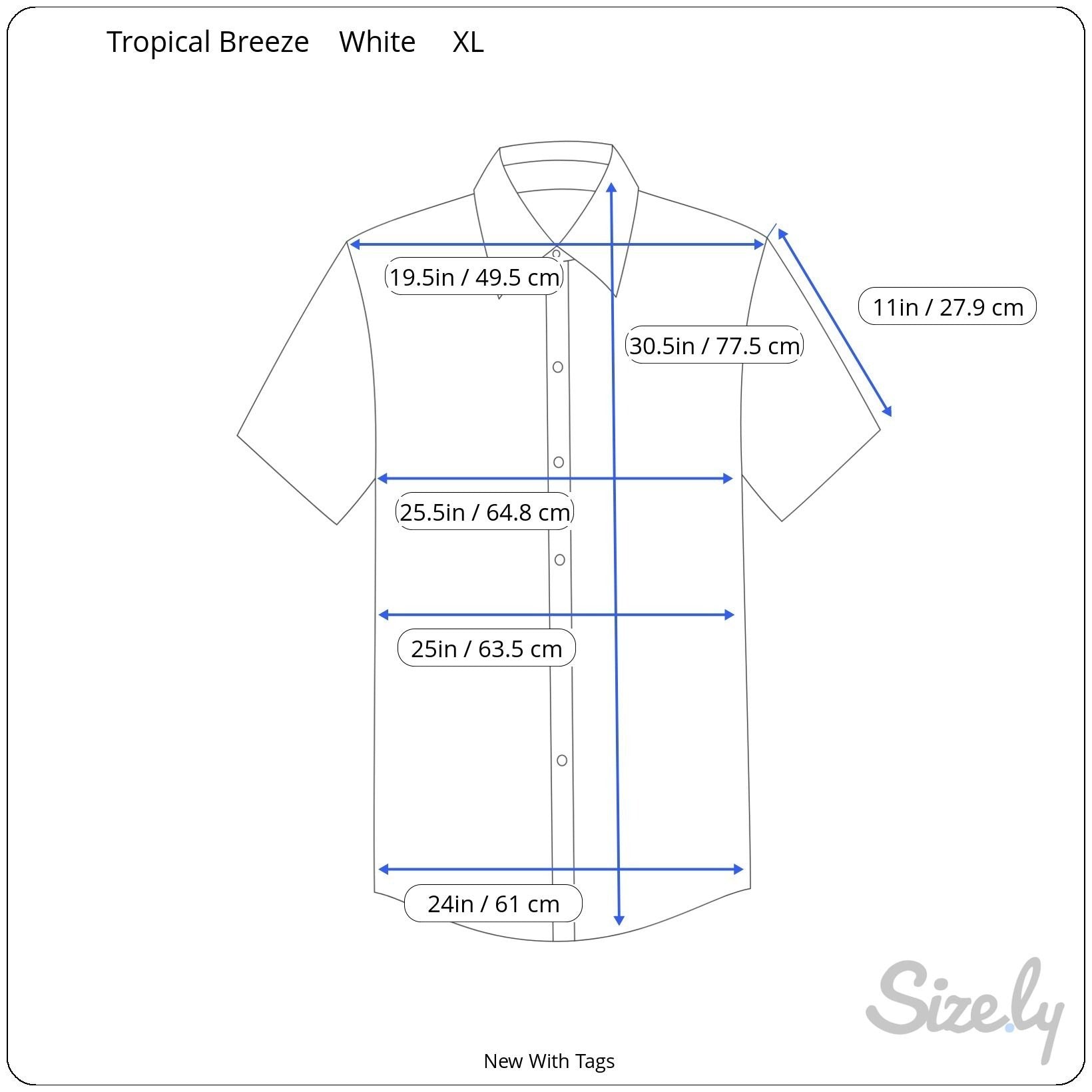 Tropical Breeze Acavero Mens White USBG Embroidered Guayabera Shirt New XL