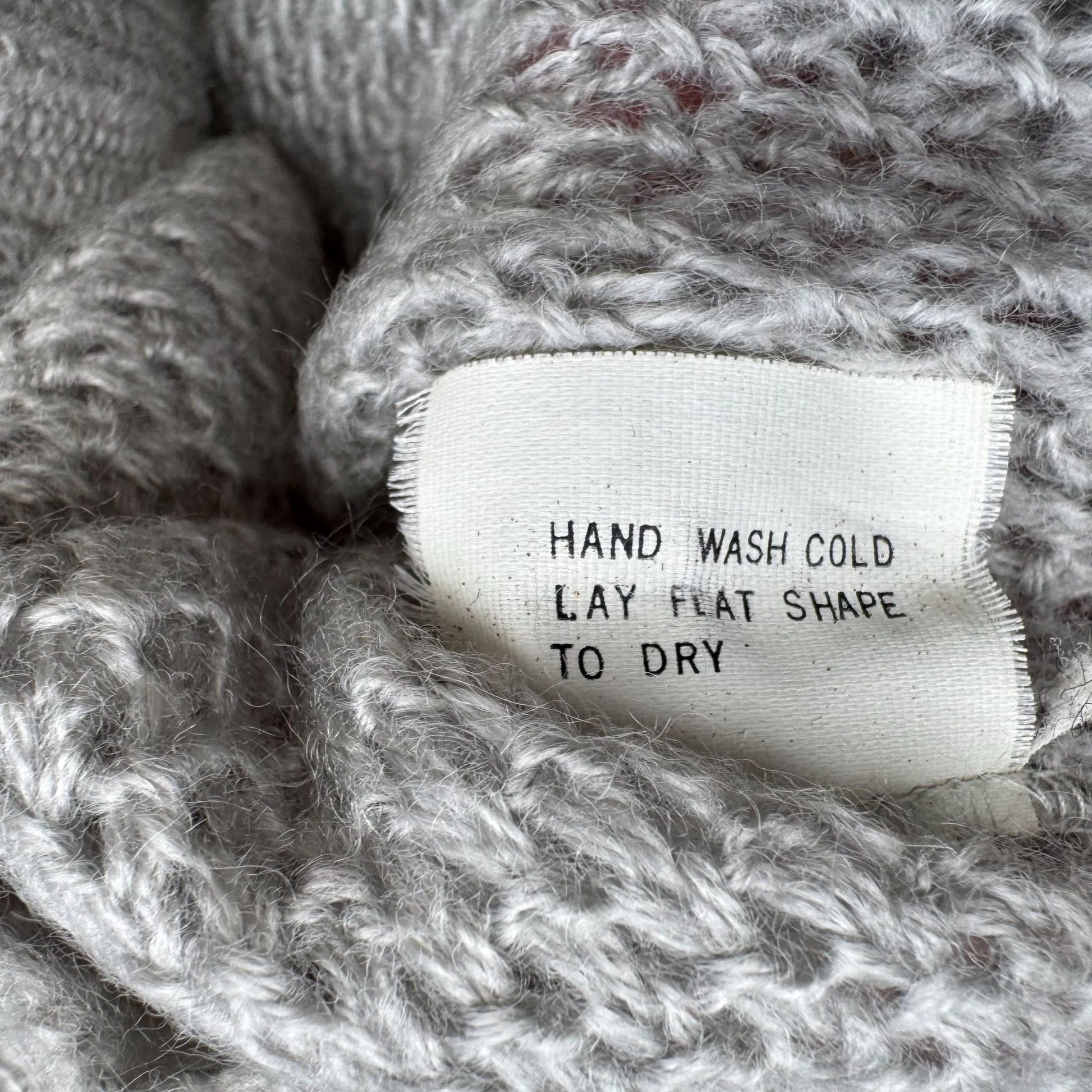 Time & Place Vintage 80s Womens Puff Sleeve Gray Knit Sweater Scoop Neck Cropped