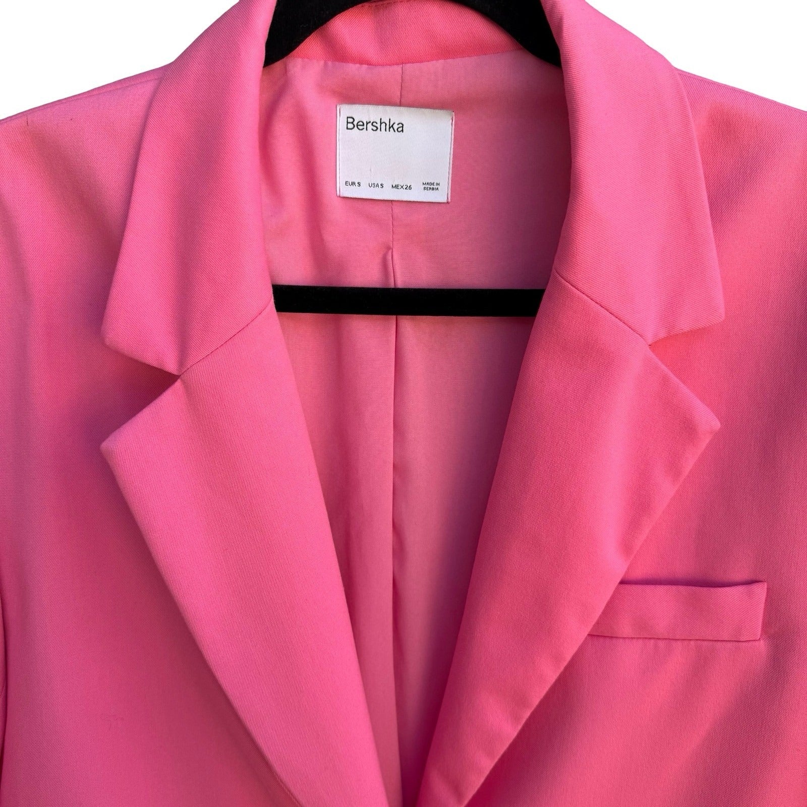 Bershka Hot Pink Oversized Tailored Statement Blazer S Barbiecore Power Suit
