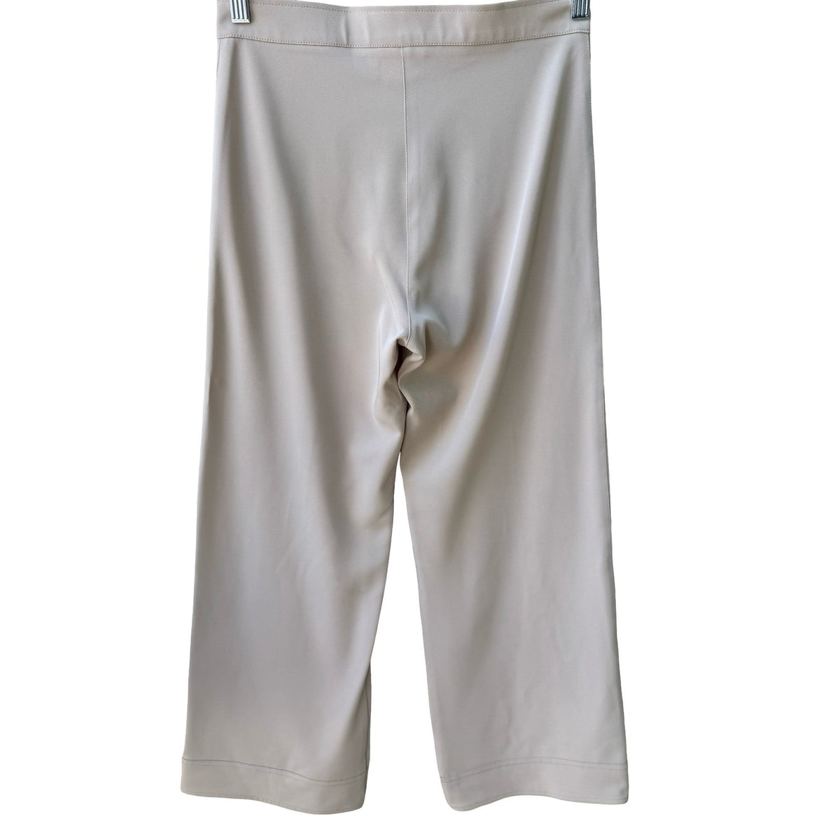 Sharagano Paris Vintage French Chic Minimalist Wide Leg Beachy Dress Pants Tan 6