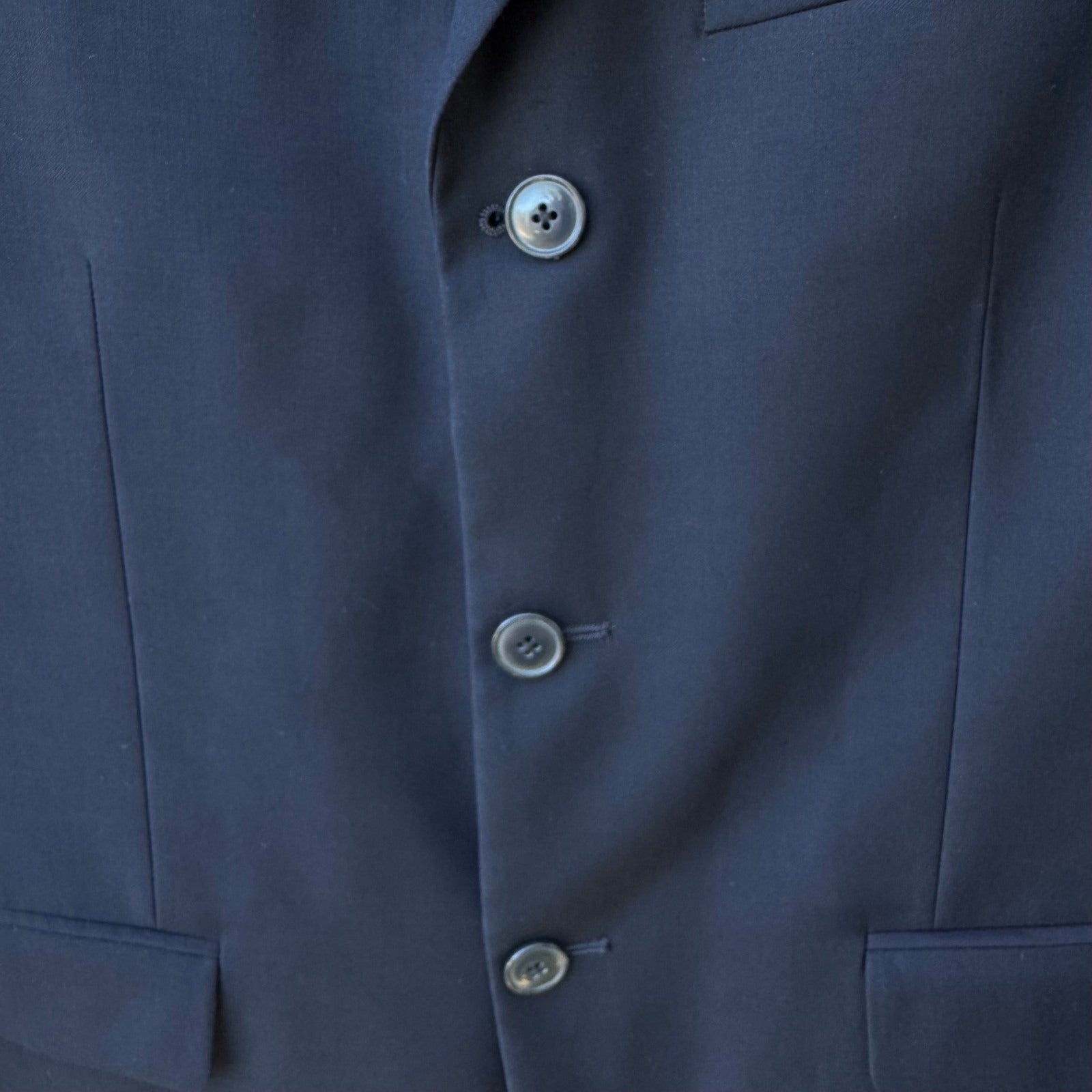 Giorgio Ferraro Mens Navy 3-Button Blazer Jacket 36S Italian Design Professional