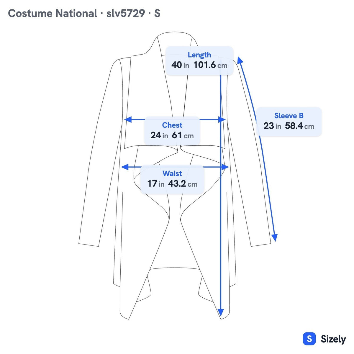 Costume National Italian Mohair Blend Grunge Whimsigoth Draped Open Cardigan S