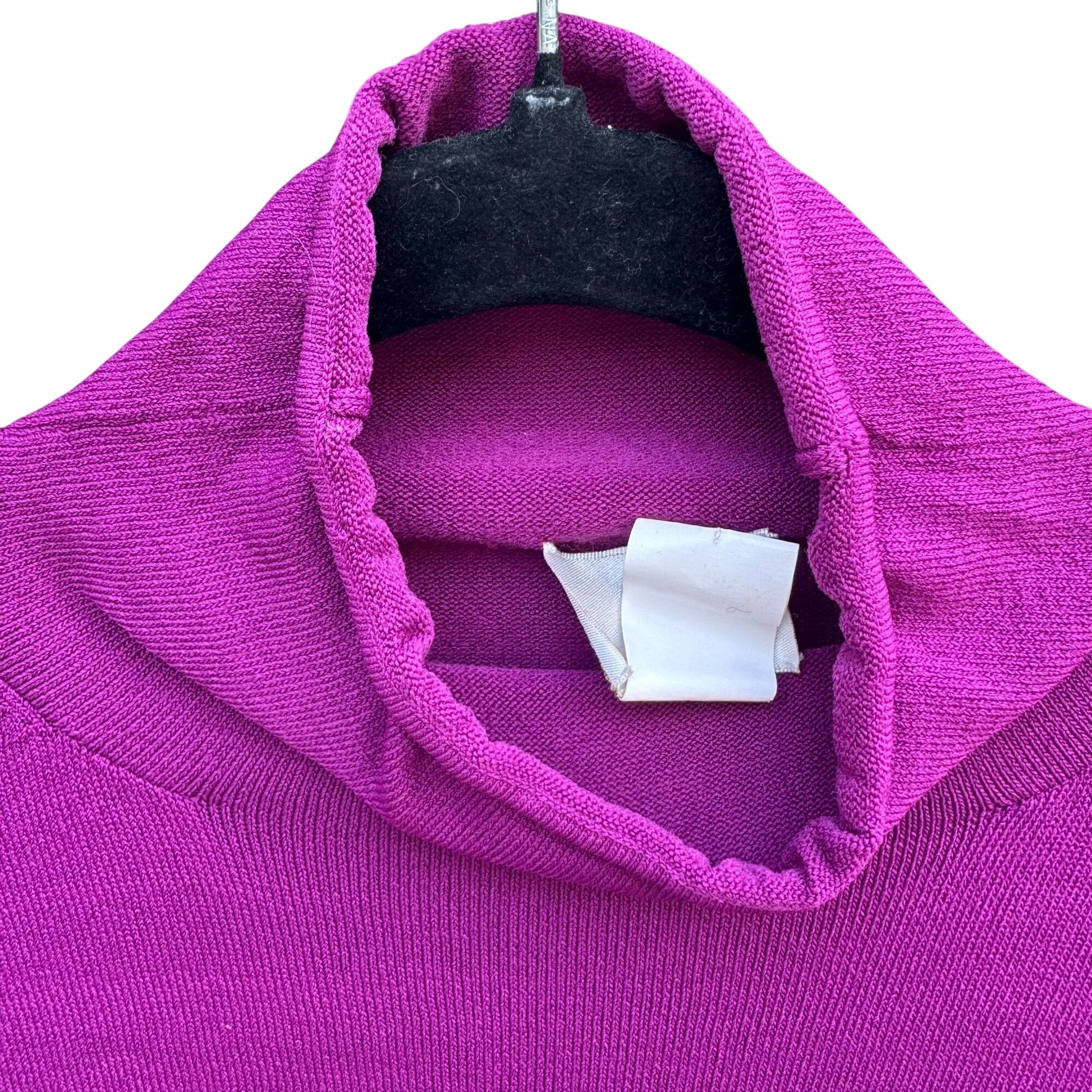 Hot In Hollywood Vintage Womens M Purple Turtleneck Long Sleeve Knit Sweater
