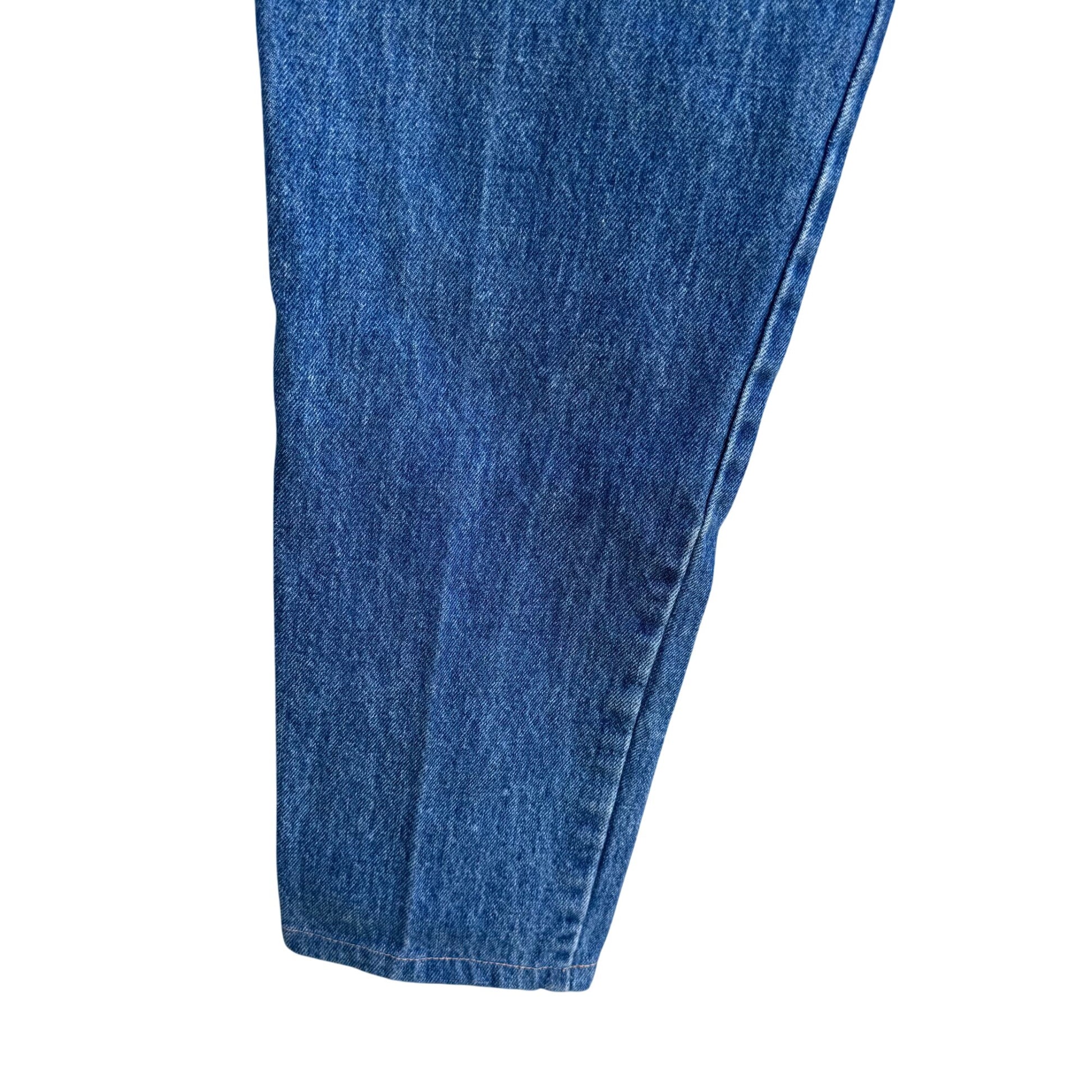 Gap Vintage Work Force High-Waisted Blue Heavyweight Tapered Leg Denim Jeans 13/14