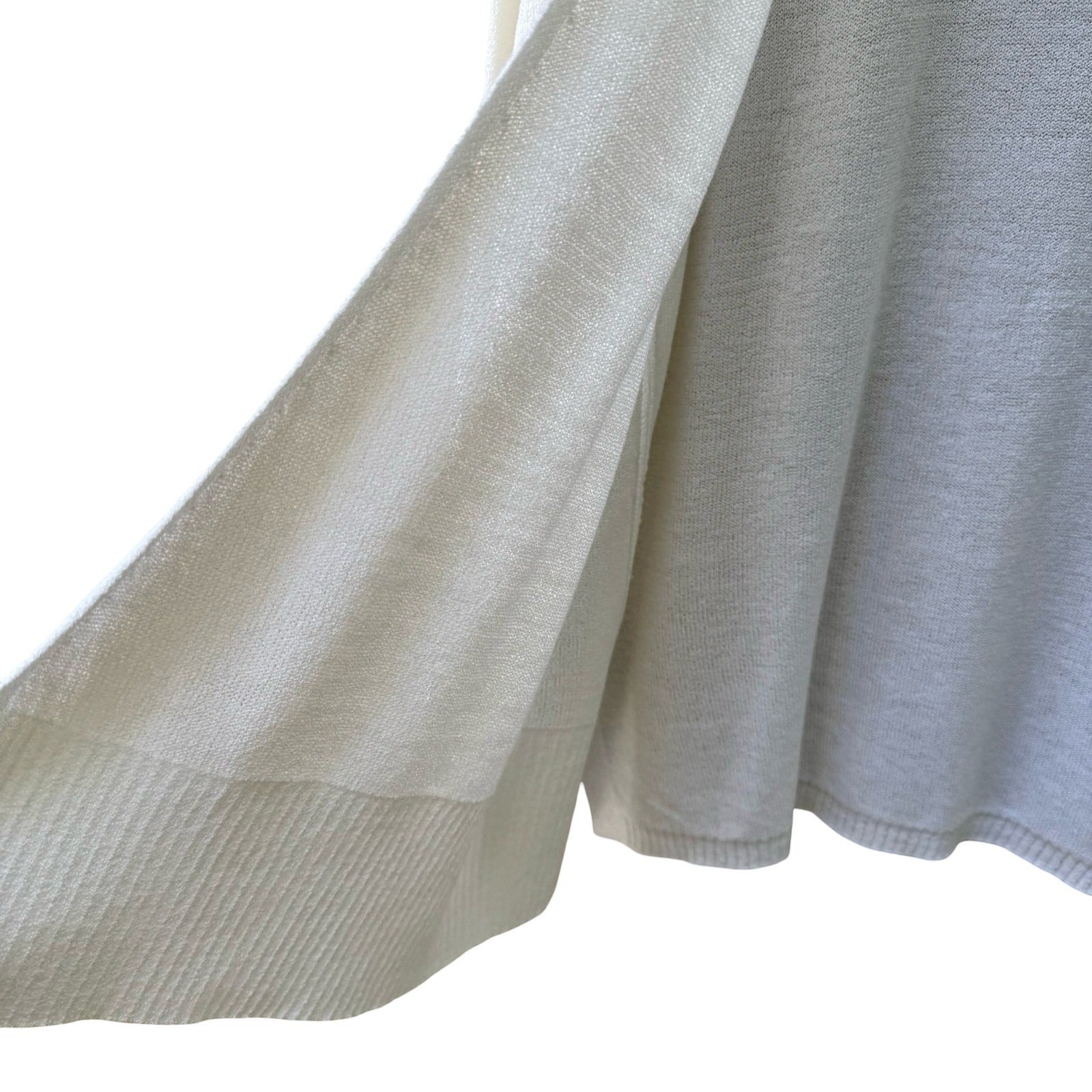 Cable & Gauge Minimalist Coastal Open Front Sheer Knit Cardigan Sweater XL NWT