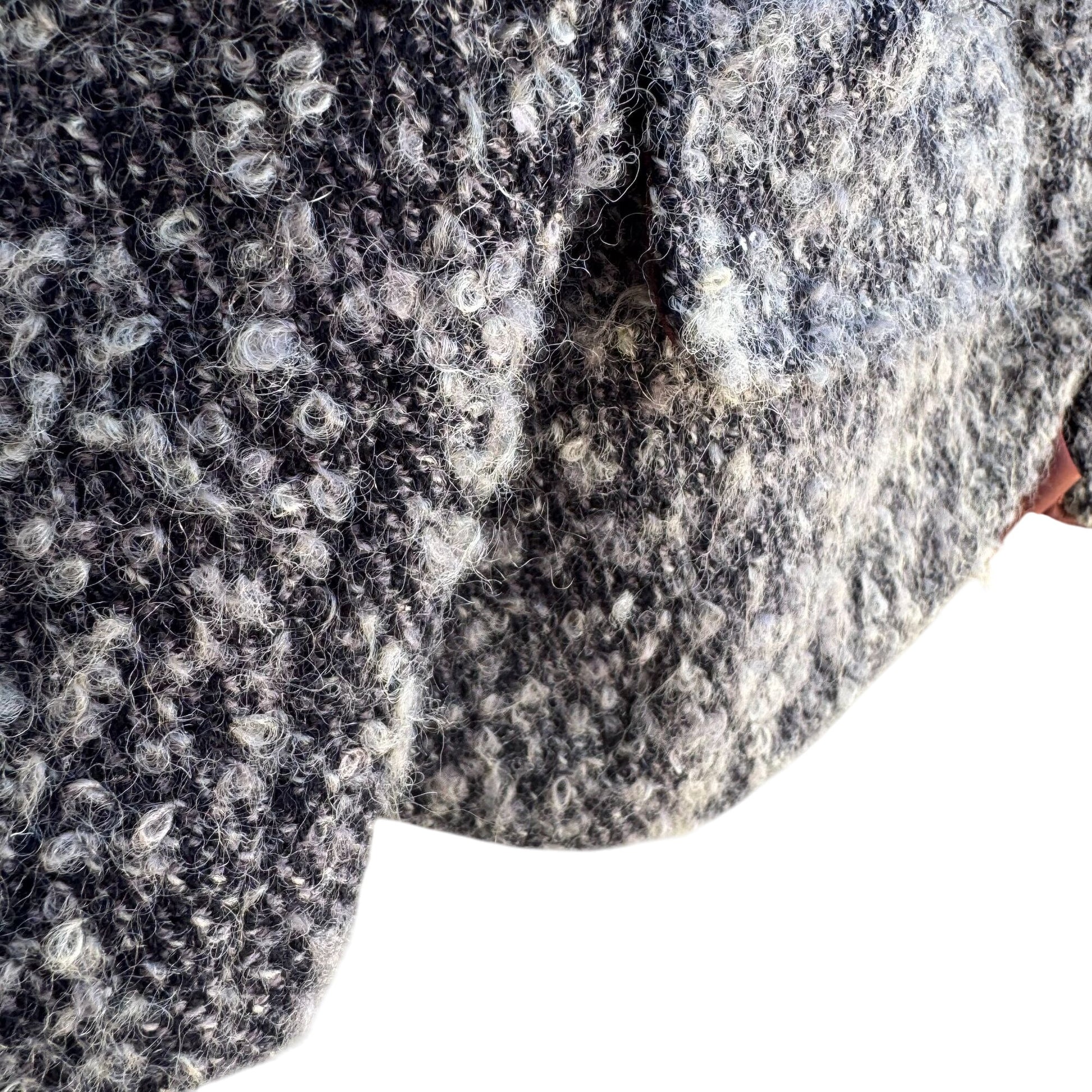 Jones New York Vintage Womens Brown Gray Tweed Wool Blend Boucle Jacket Blazer 10