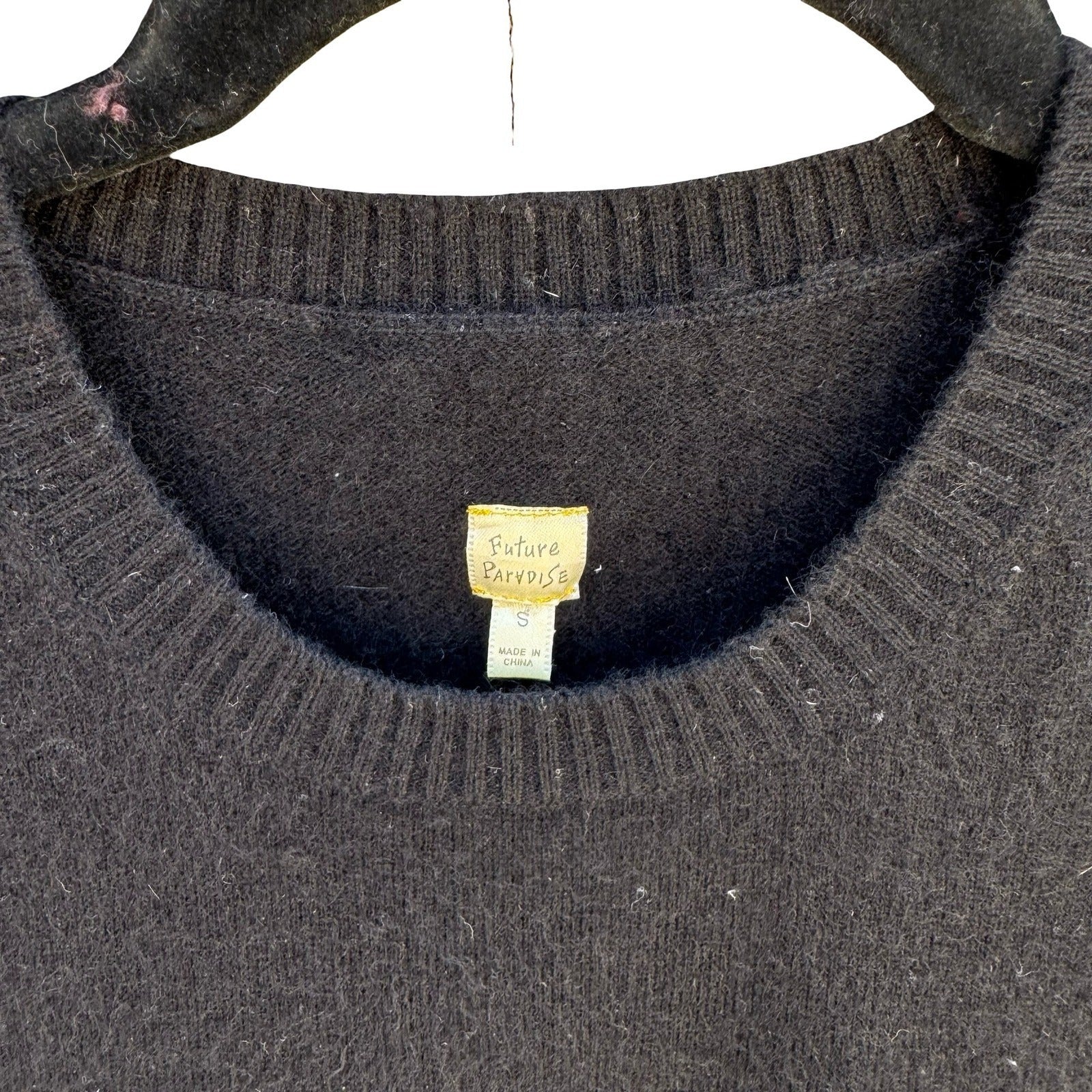 Future Paradise Cashmere Old Money Black Sweater Vest Sleeveless S Quiet Luxury