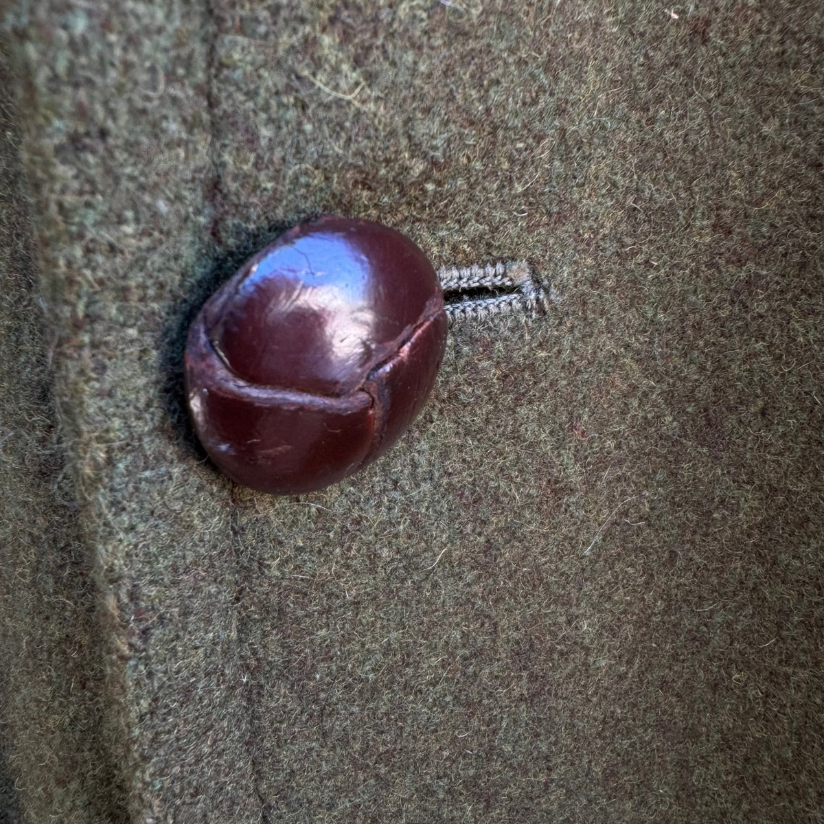 Zero King Vintage 70s Wool Faux Fur Lined Hooded Military Field Coat Green Mens