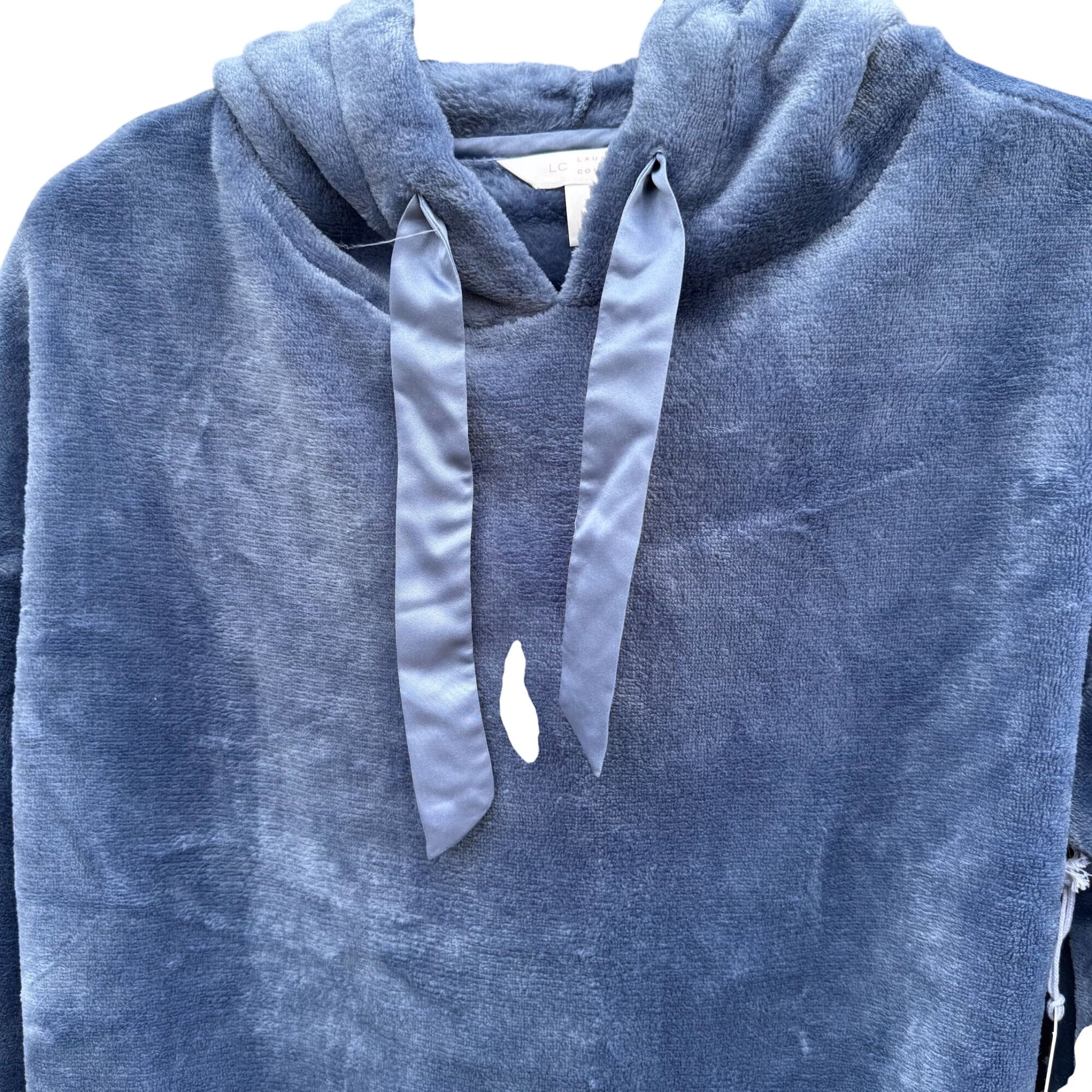 Lauren Conrad Blue Plush Woobie Hoodie Sweatshirt Womens M Cozy Stylish New Tags