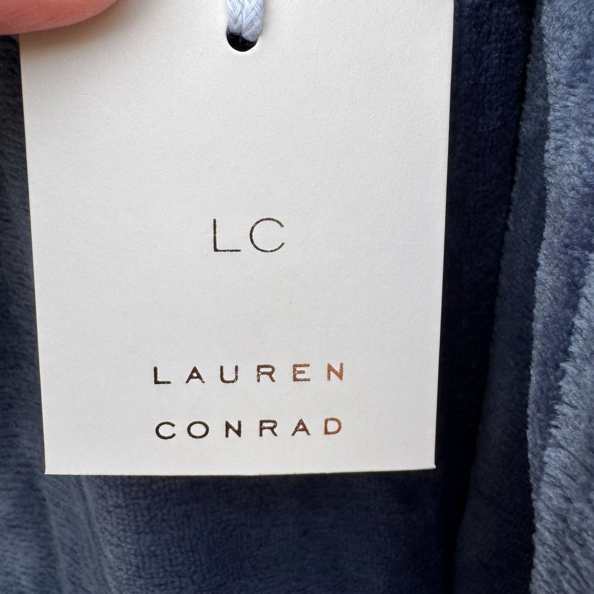 Lauren Conrad Blue Plush Woobie Hoodie Sweatshirt Womens M Cozy Stylish New Tags