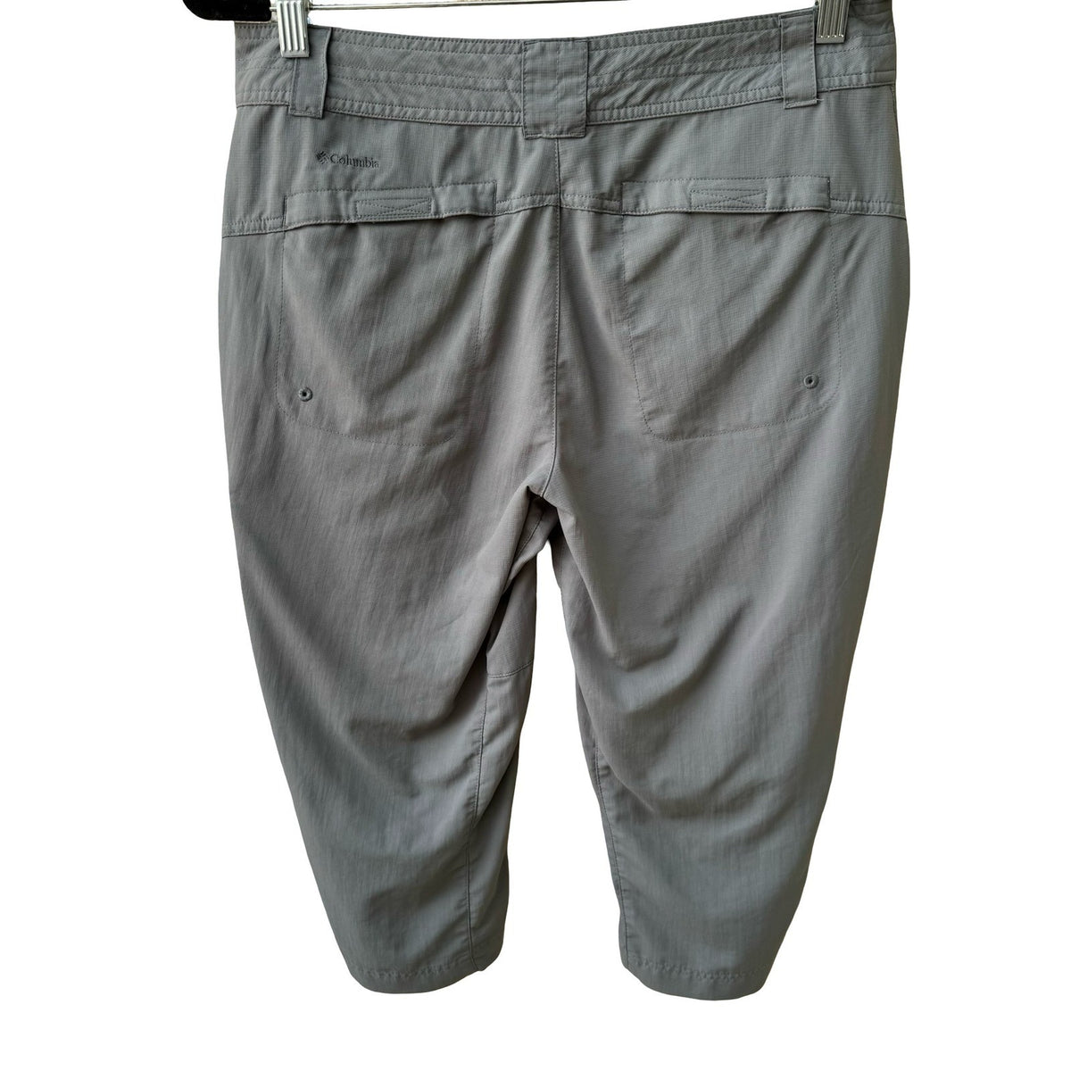 Columbia Outdoor Activewear Cargo Hiking Gorpcore Capri Pants Gray Womens 8