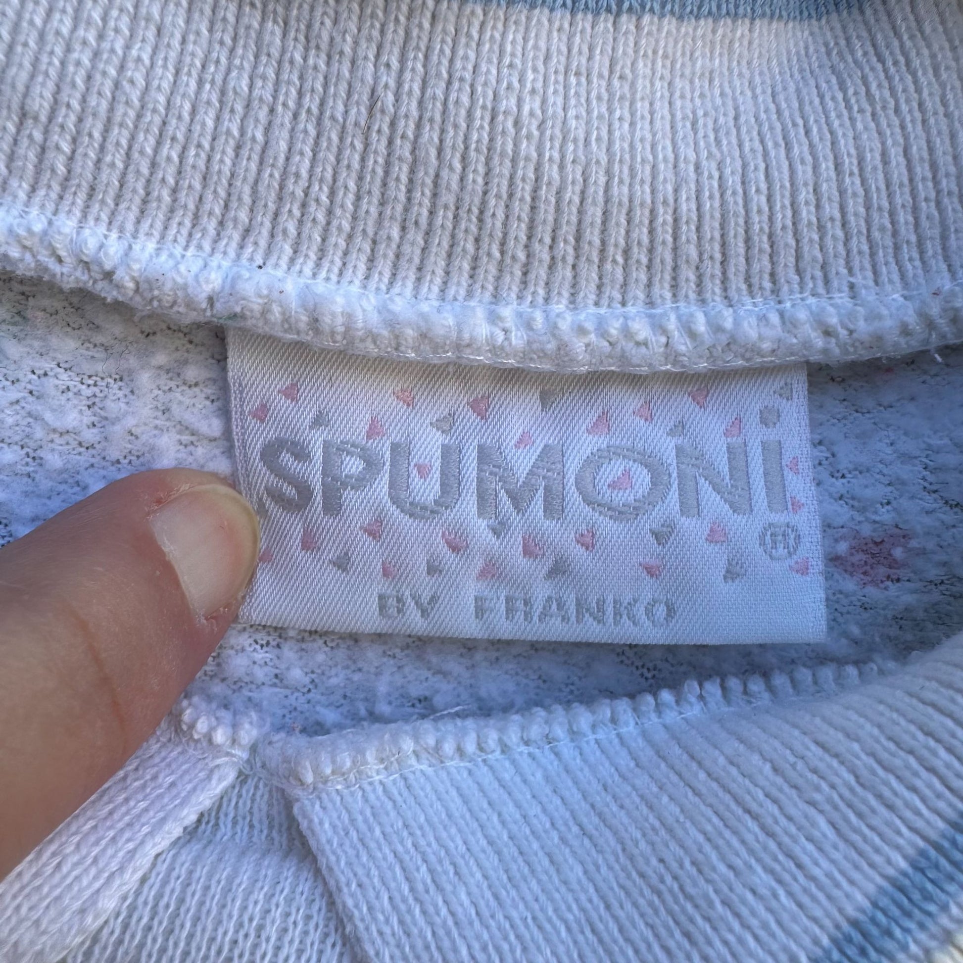 Spumoni By Franco Vintage Cottage Granny Teddy Bear Dog Puff Print Sweatshirts