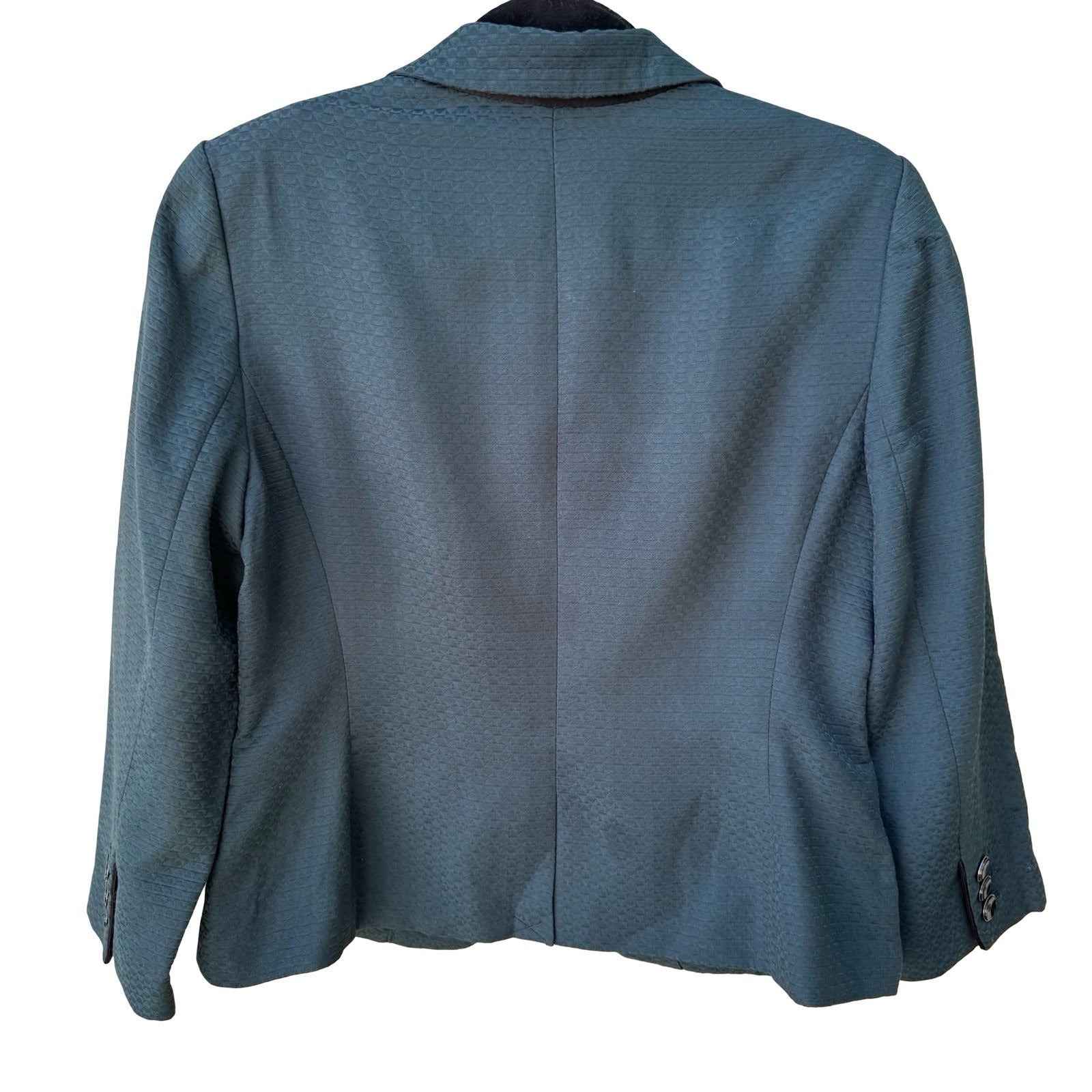 The Limited Textured Corporate Blazer Career Jacket Minimalist Teal Womens M
