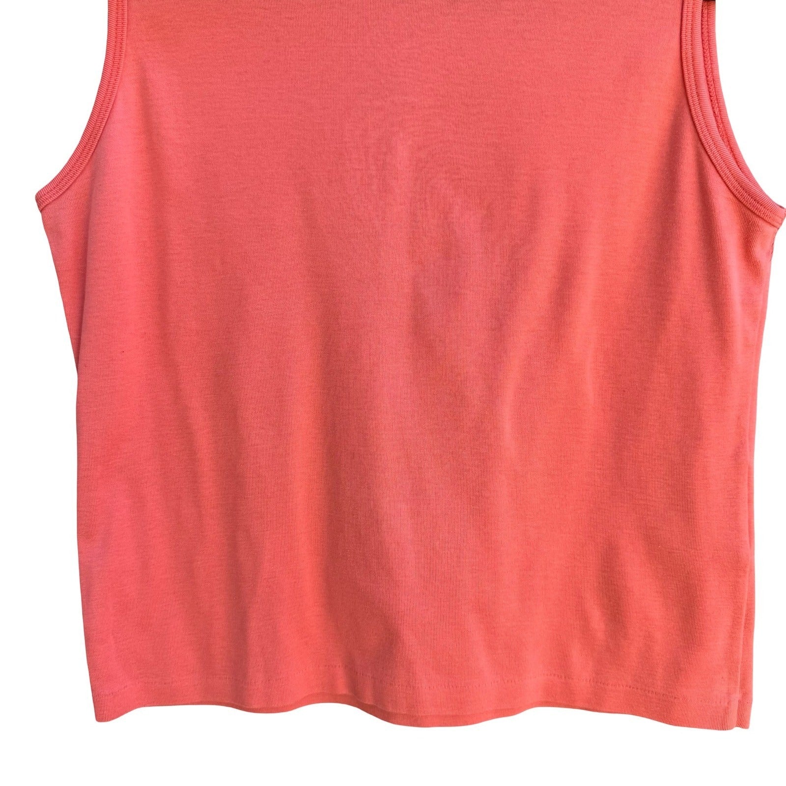 Ralph Lauren Preppy Orange Sleeveless Cotton Knit Top Made In Japan S Minimalist