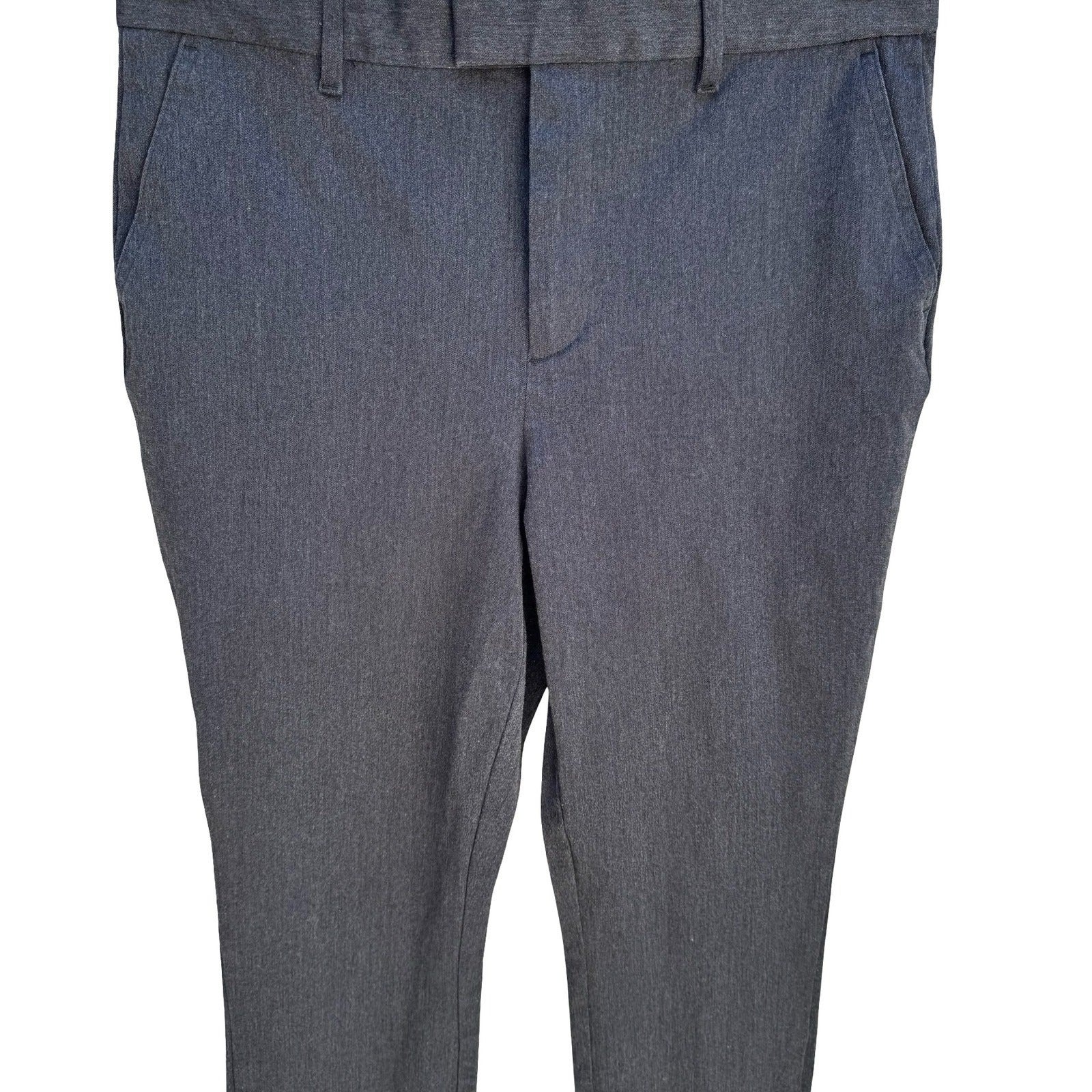 Gap Skinny Ankle High Rise Pants Snap Hem Business Casual Preppy Gray Womens 10