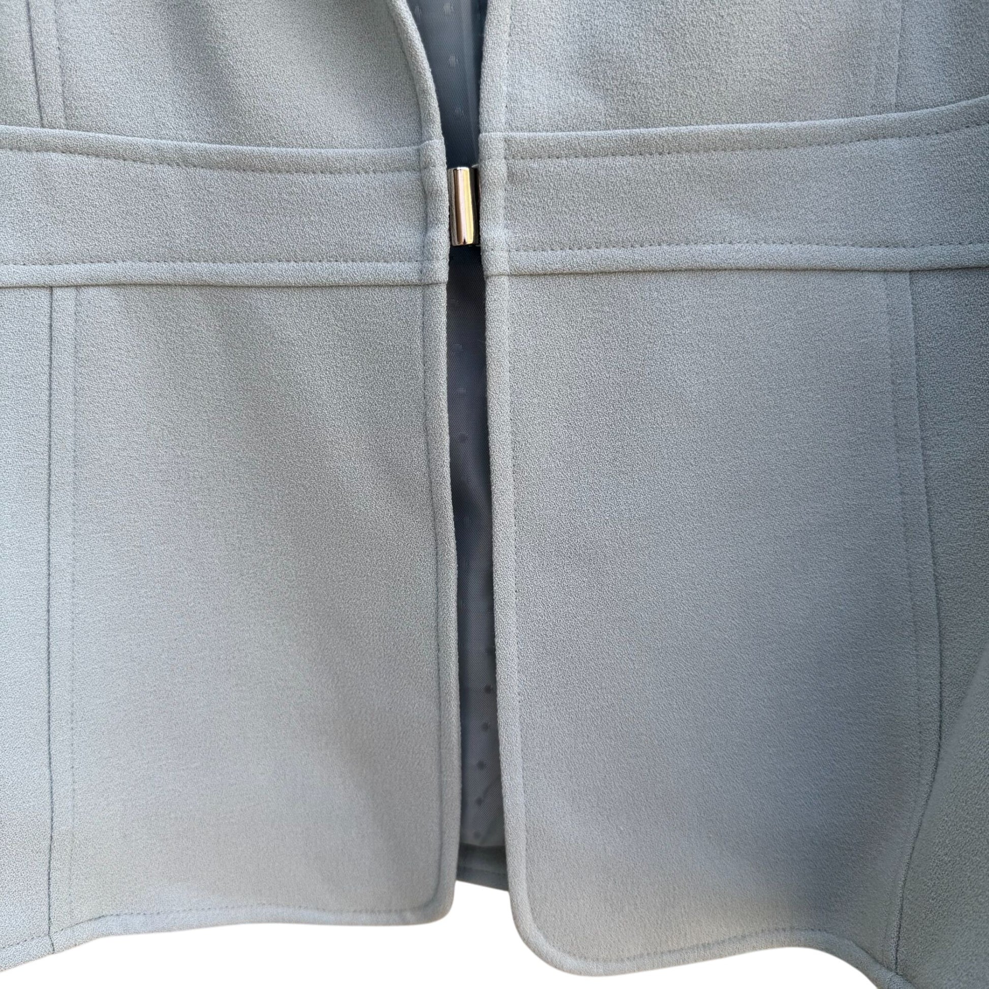 Larry Levine Vintage Womens Snap Closure Dressy Light Blue Suit Blazer Jacket 20W