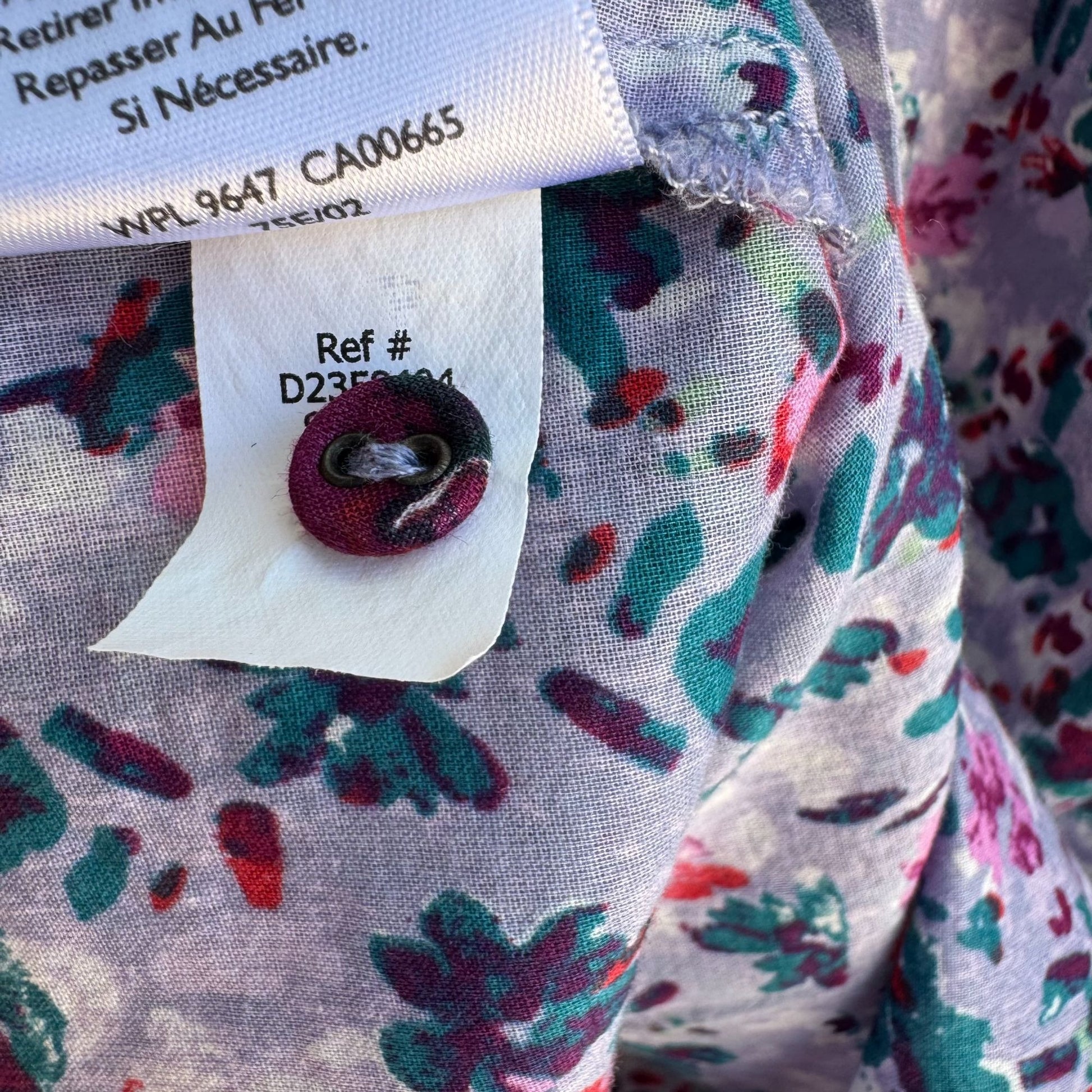 Eddie Bauer Womens Floral Boho Pleated Placket Cotton Sleeveless Tank Blouse XXL