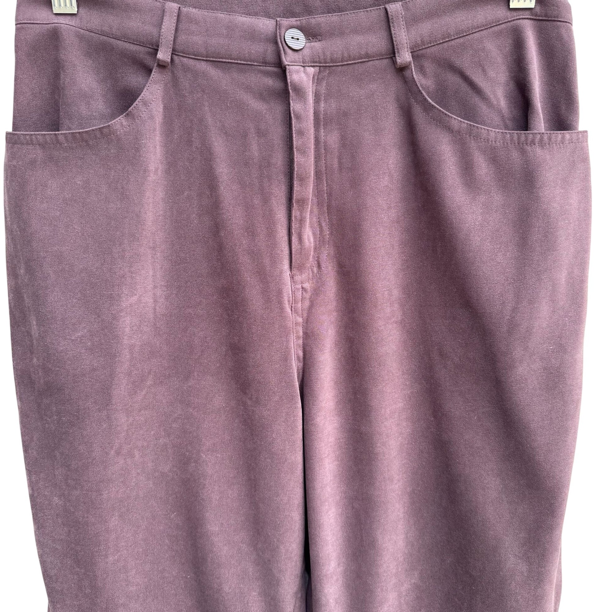 Allison Taylor Stretch Vintage Womens High Waist Faux Suede Straight Leg Pants