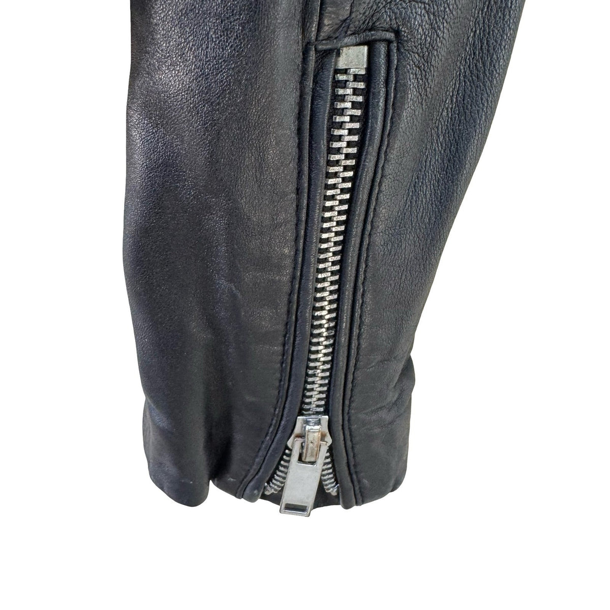 Zara Leather Biker Moto Rocker Streetwear Edgy Goth Grunge Sleek Jacket Black XS