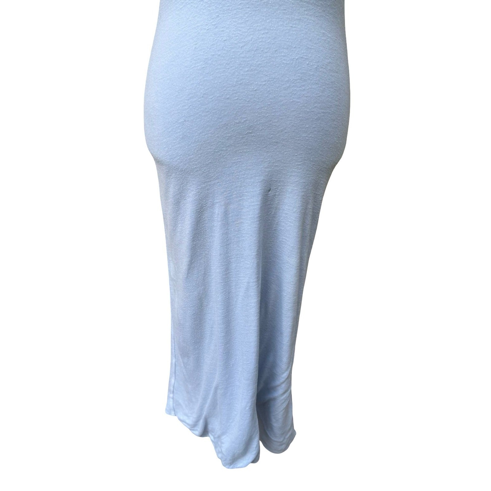 James Perse Minimalist Coastal Linen Blend Racerback Maxi Tank Dress Beachwear S