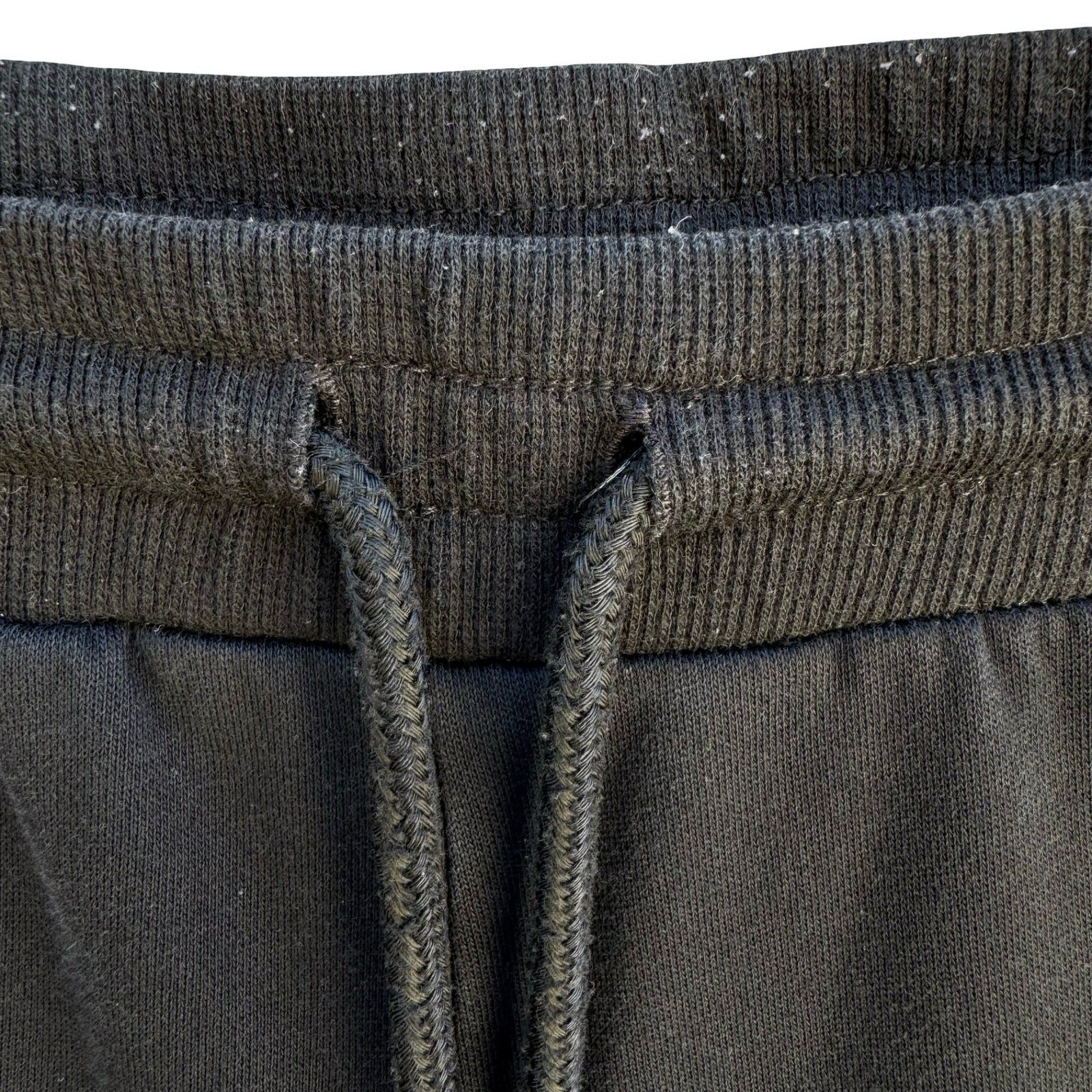 Distressed Thrashed Ripped Jogger Sweatpants Streetwear Edgy Grunge Black Mens L