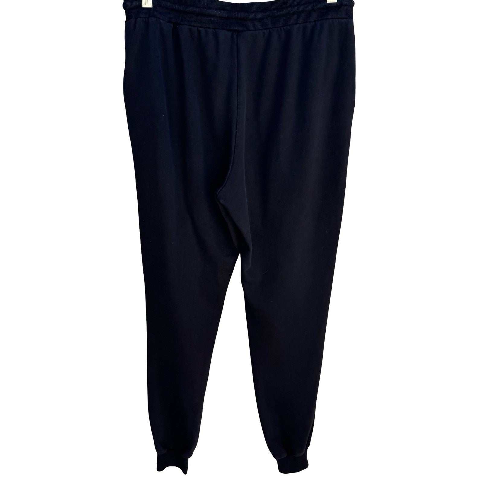 Distressed Thrashed Ripped Jogger Sweatpants Streetwear Edgy Grunge Black Mens L