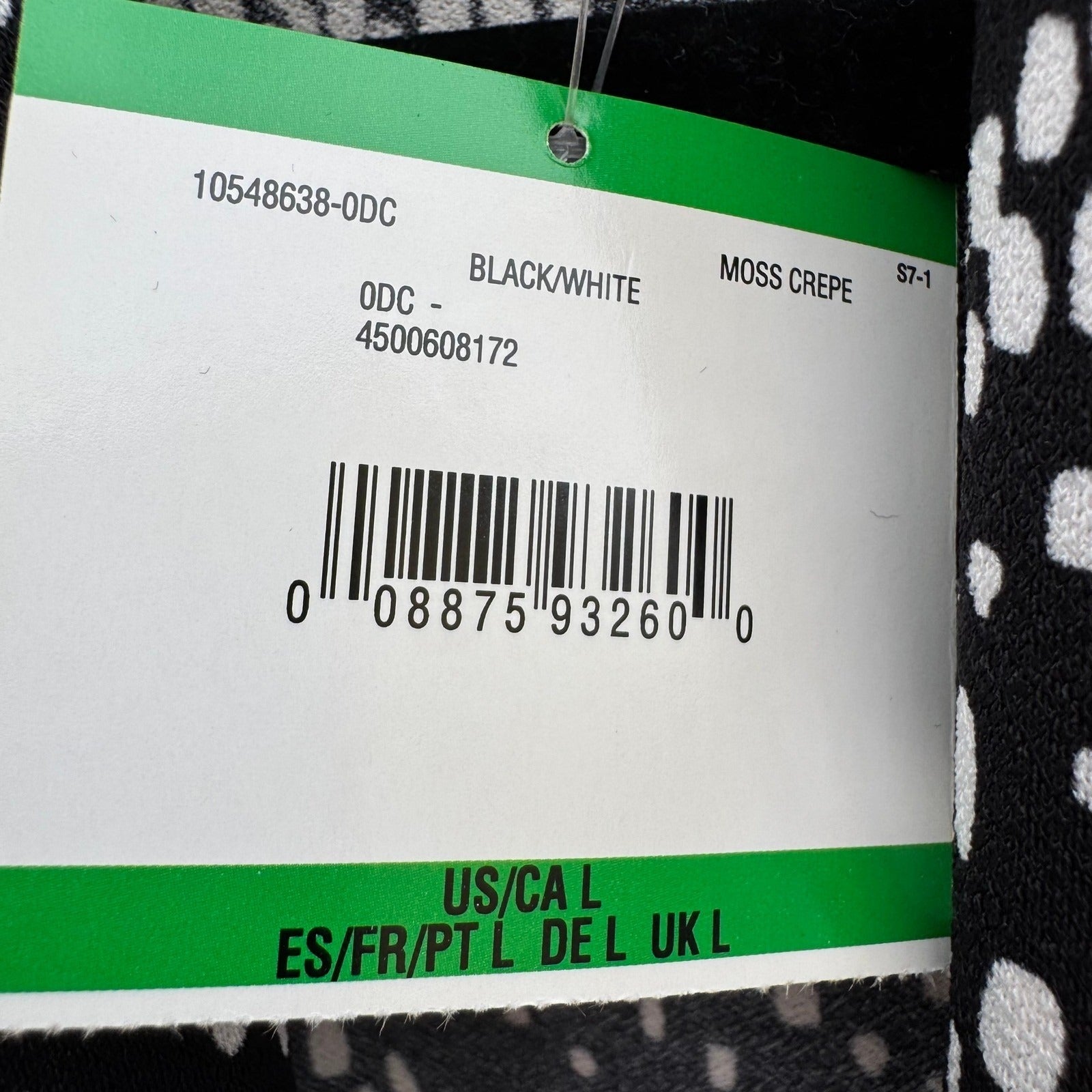 Kasper Womens Black White Chevron Moss Crepe Open Front Cardigan Size L NEW Mod