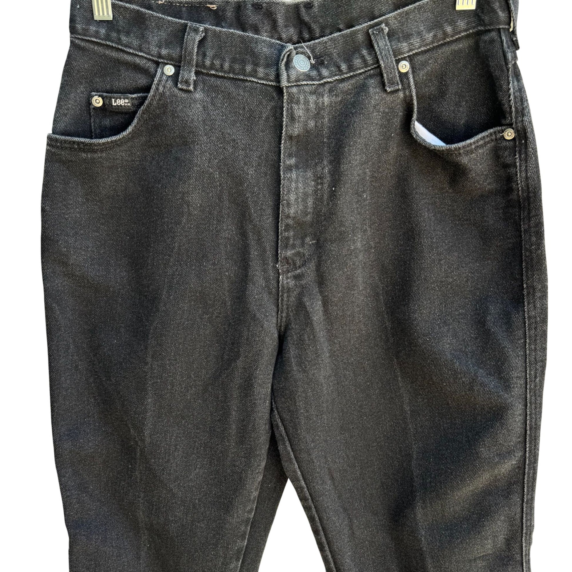 Lee Riveted Womens Vintage Black Relaxed Fit High Waist Tapered Leg Mom Jeans 14
