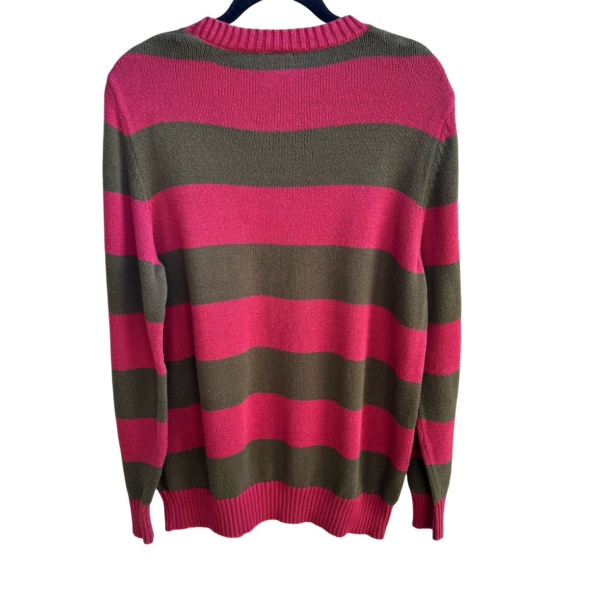 Spirit Nightmare on Elm Street Freddy Krueger Striped Halloween Sweater Mens M
