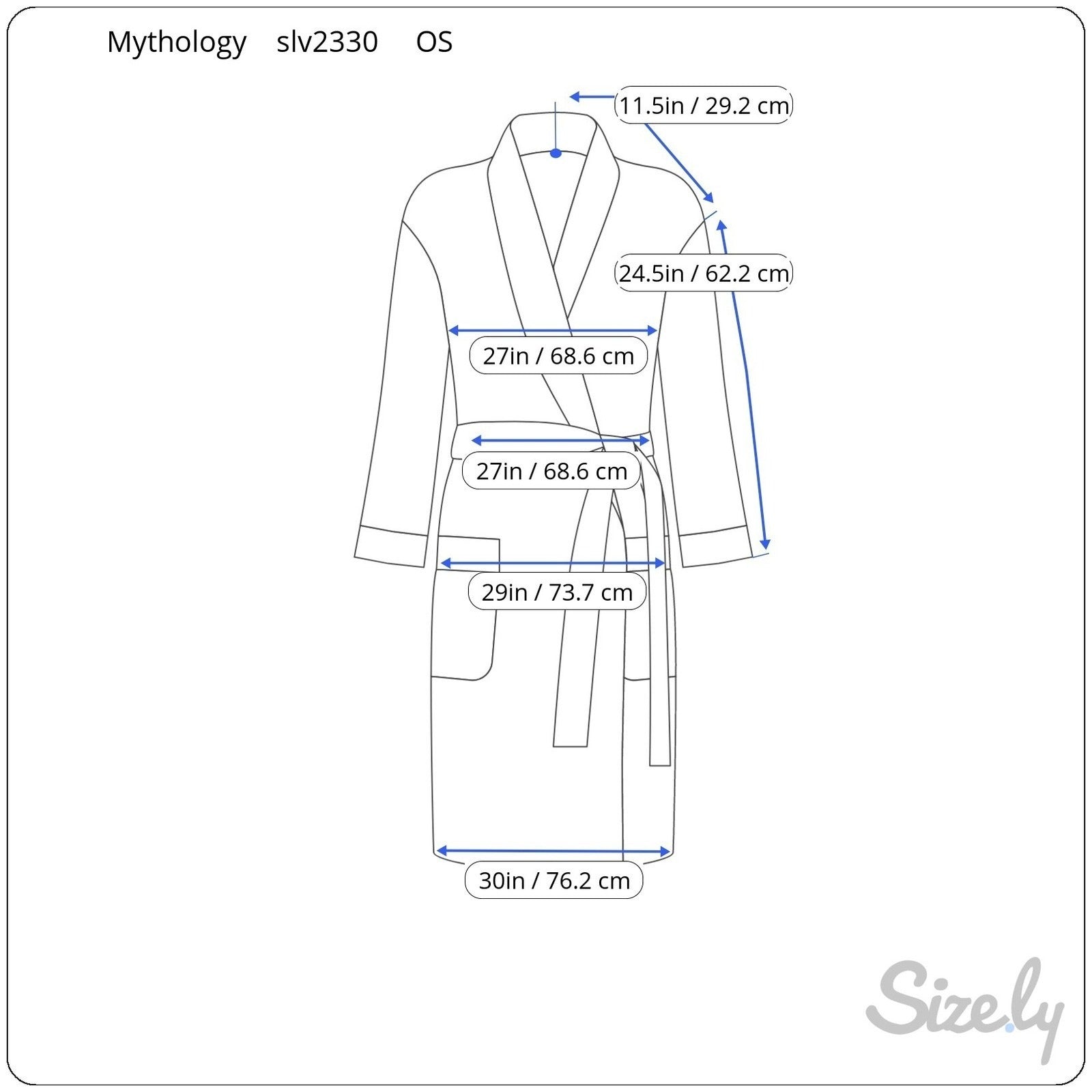 Mythology Plush Fleece Robe Sage Green One Size Fits Most Shawl Collar Soft Wrap