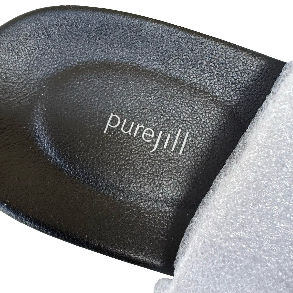 Pure Jill Double Strap Minimalist Leather Slides Sandals Black Womens 11M NEW