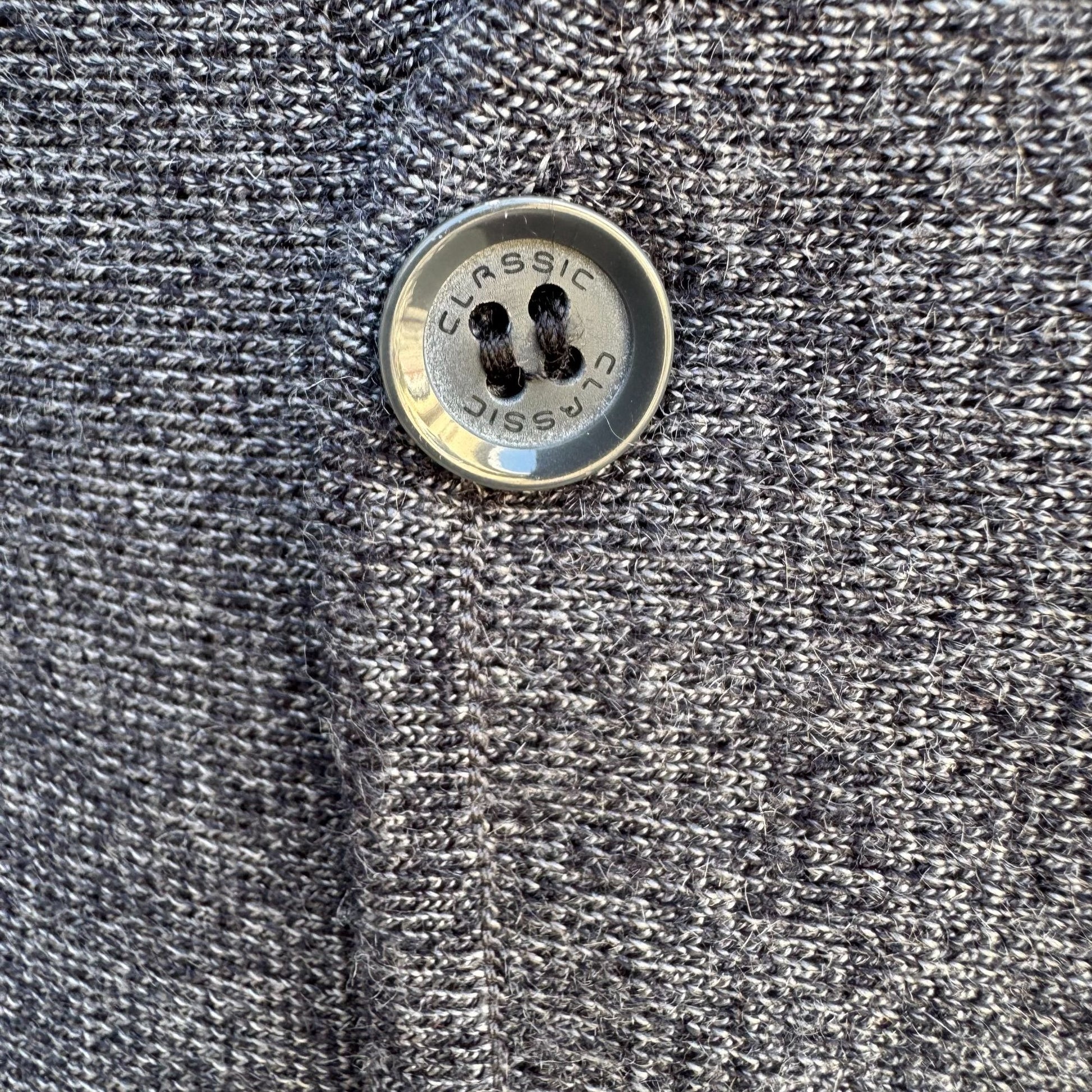 Vintage Mens Gray Argyle Button-Up Pockets Old Money Preppy Knit Grandpa Vest