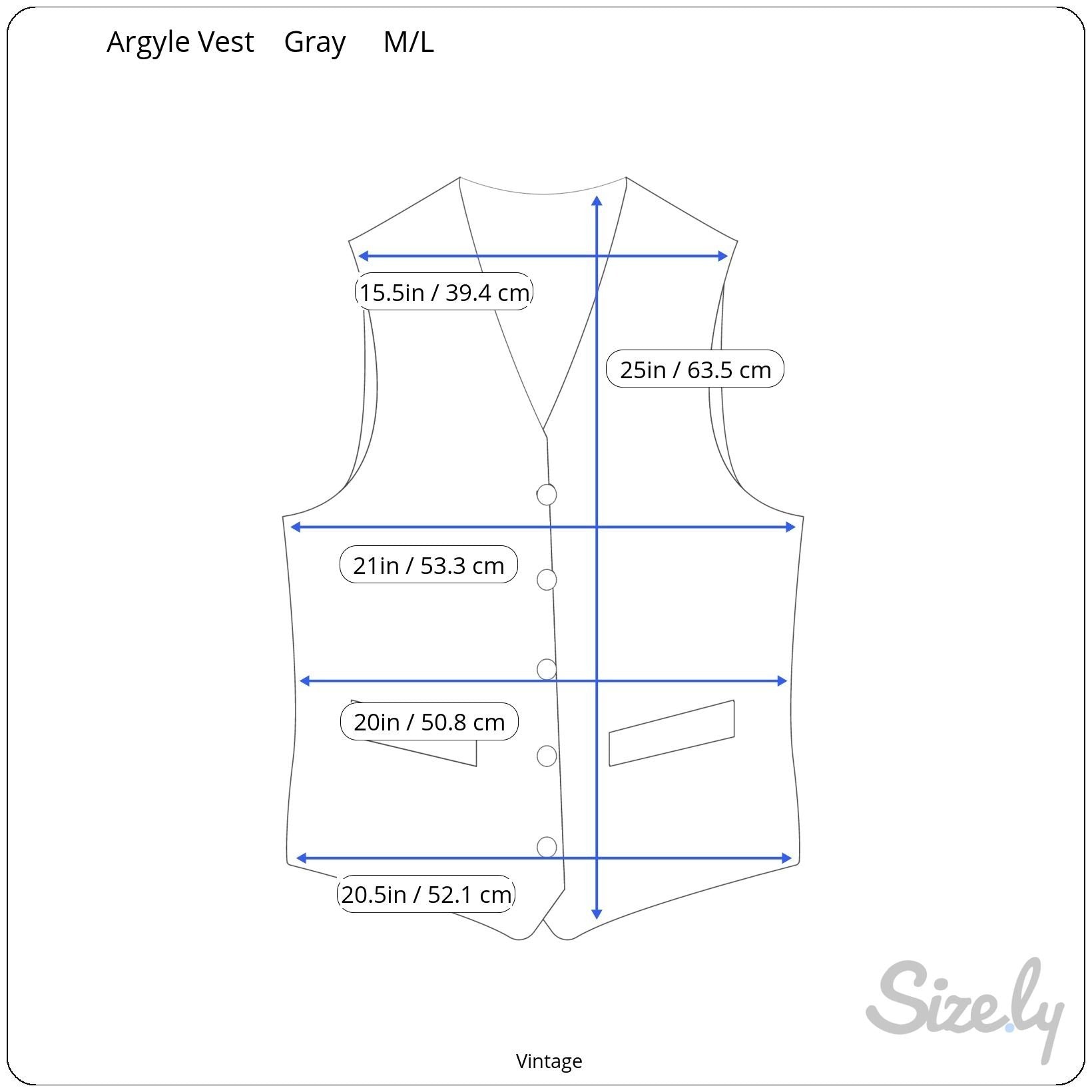 Vintage Mens Gray Argyle Button-Up Pockets Old Money Preppy Knit Grandpa Vest