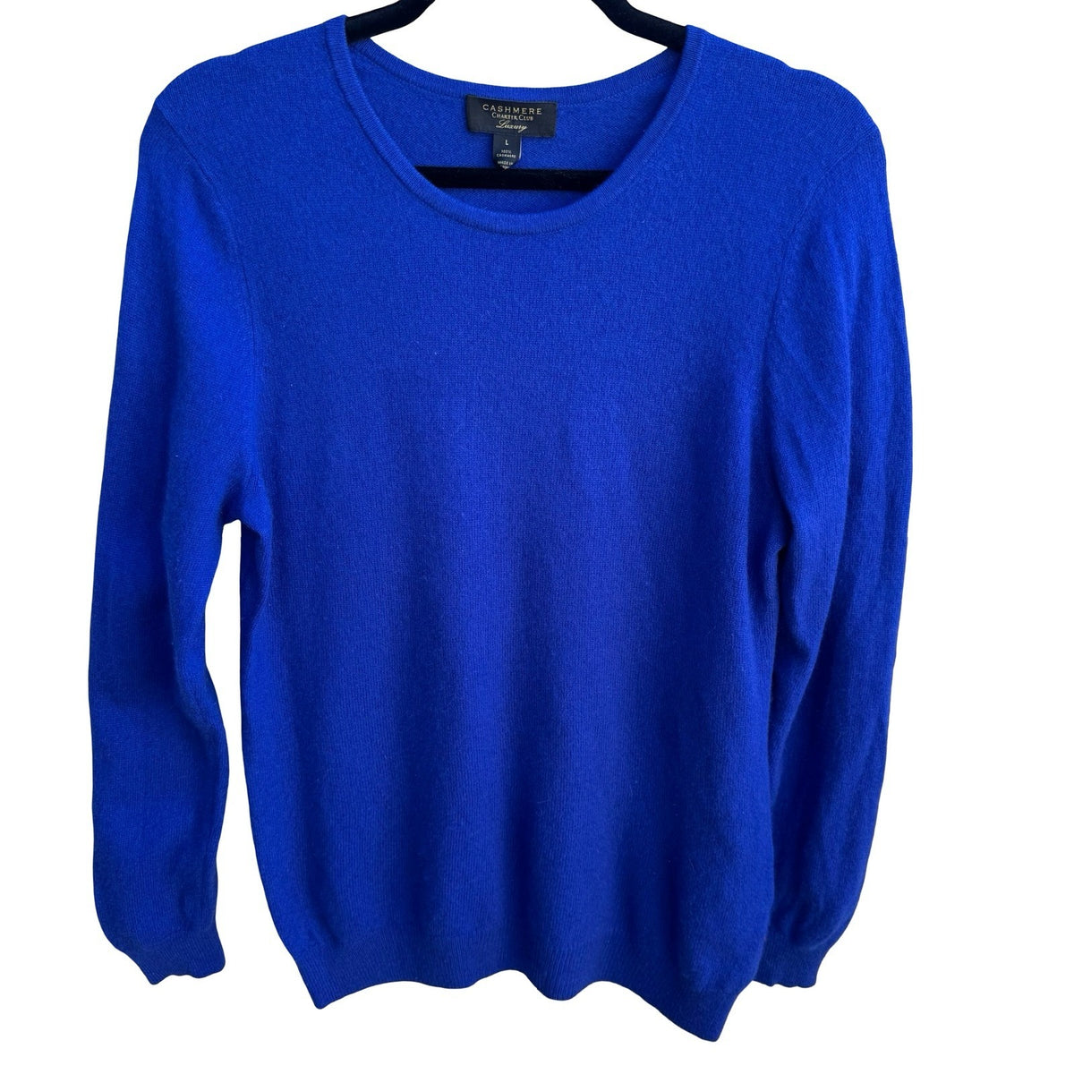 Charter Club Luxury Cashmere Minimalist Quiet Luxury Preppy Layering Sweater L
