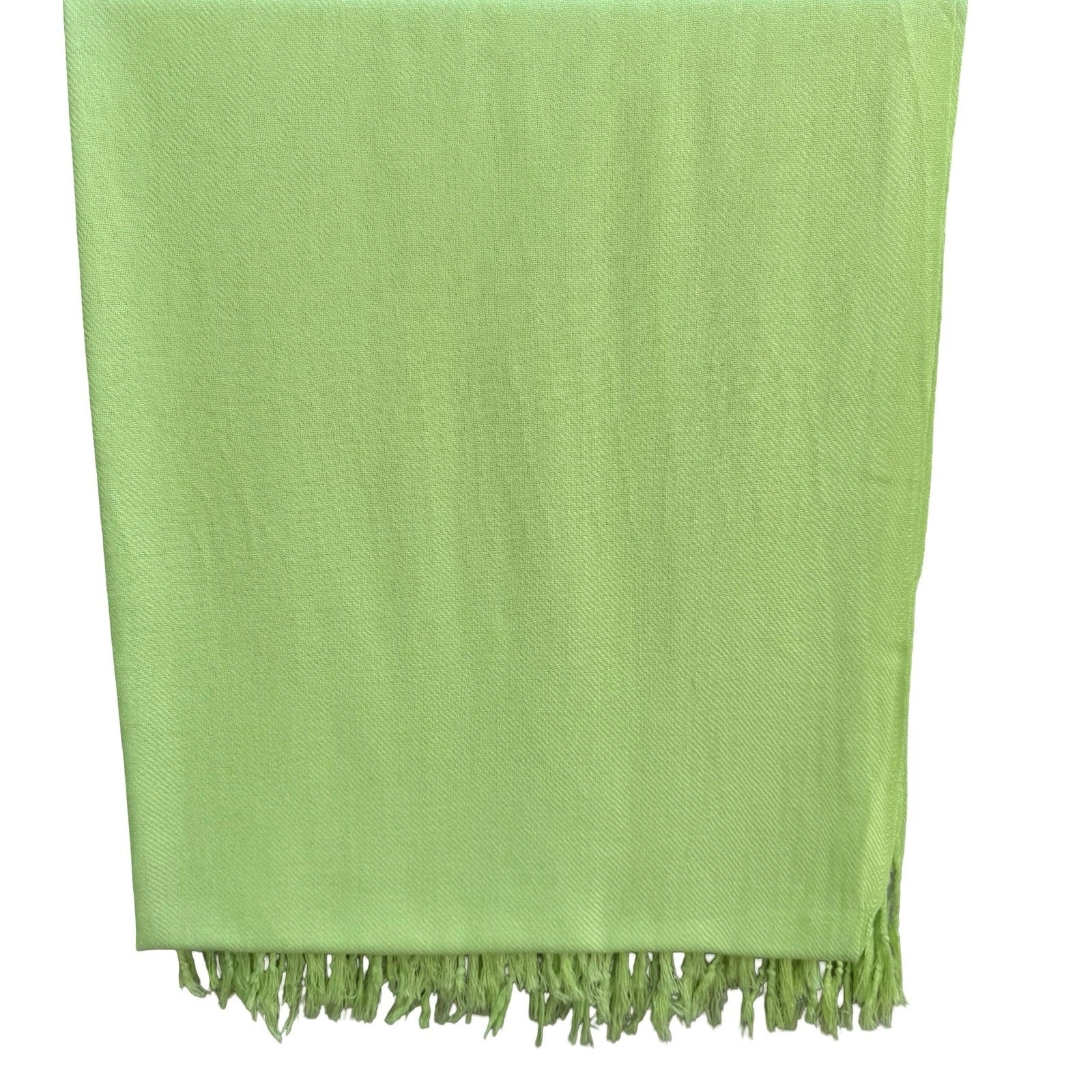 Lime Green Pashmina Shawl Wrap Tassel Fringe Lightweight Scarf Chartreuse Neon
