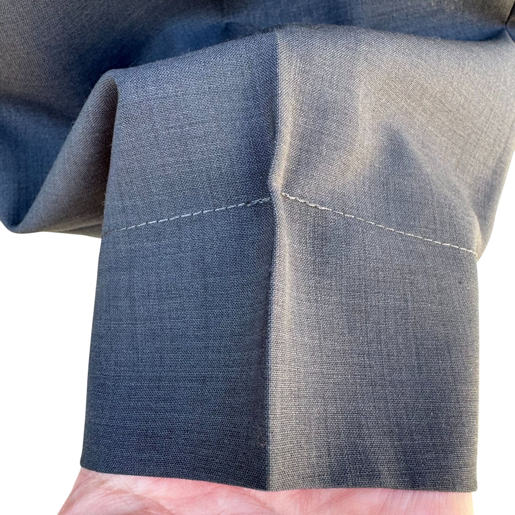 Bernard London Vintage Mens Gray Pleated Dress Pants Flat Front Classic Fit 33