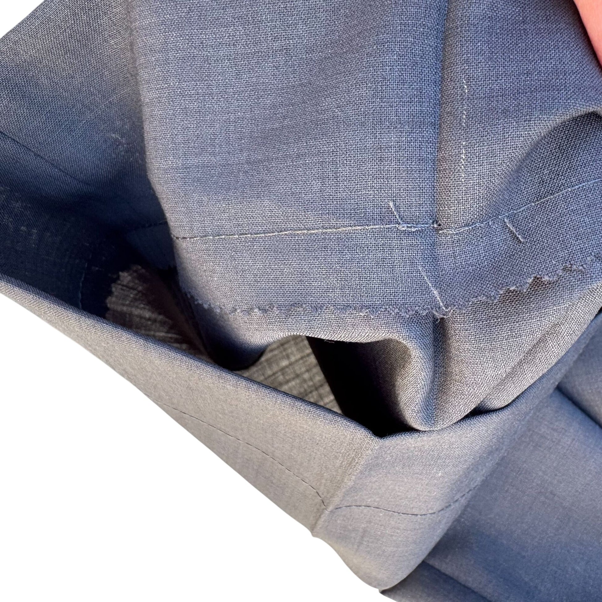 Bernard London Vintage Mens Gray Pleated Dress Pants Flat Front Classic Fit 33