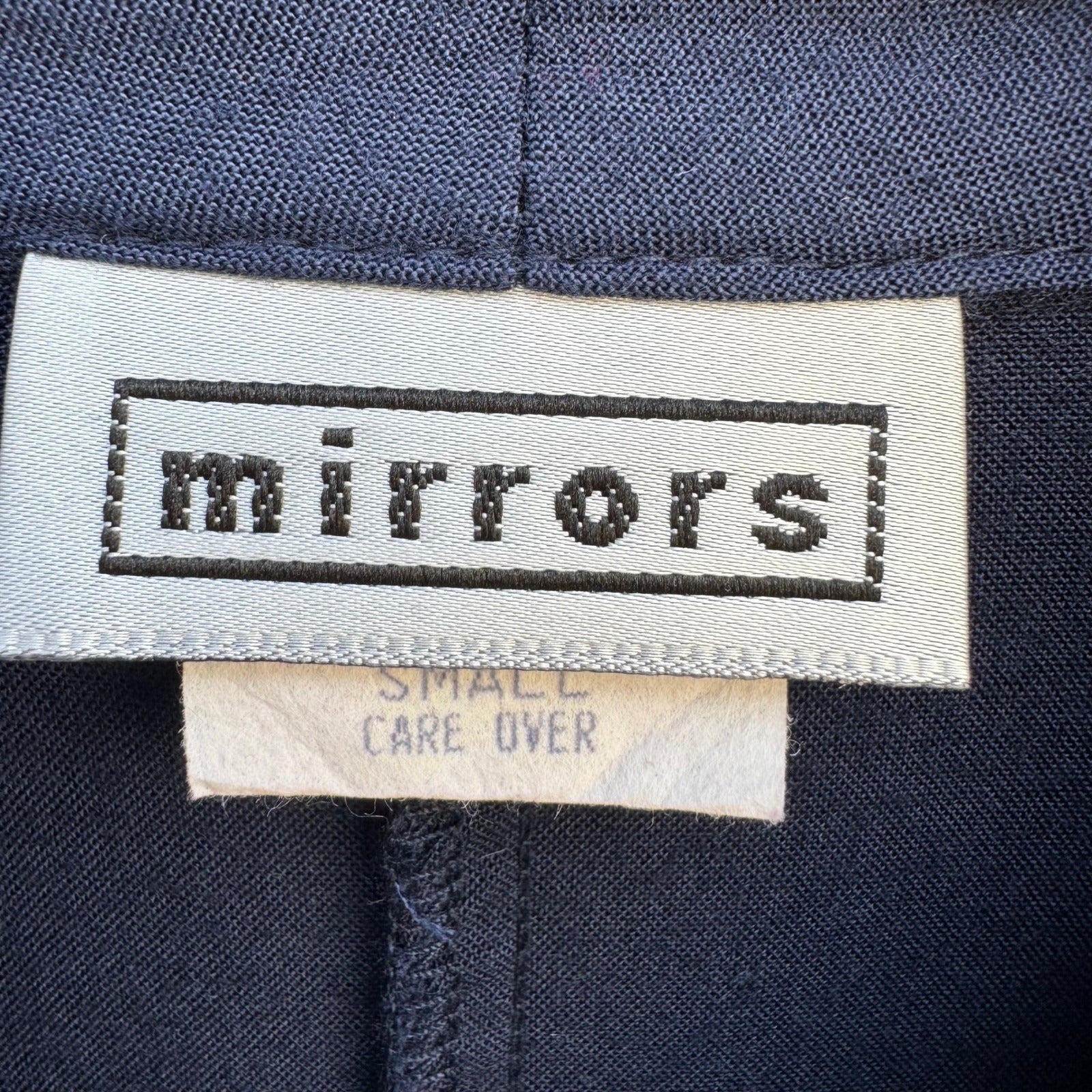 Mirrors Vintage 80s Navy Cropped Blazer Jacket Star Buttons Nautical Womens S