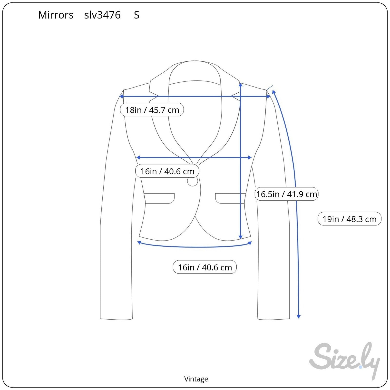 Mirrors Vintage 80s Navy Cropped Blazer Jacket Star Buttons Nautical Womens S