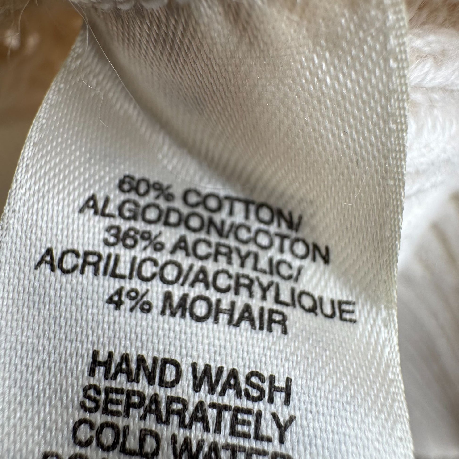 DKNY Jeans Womens XS Cream Cozy Cowl Neck Sweater Knit Long Sleeve Minimalist