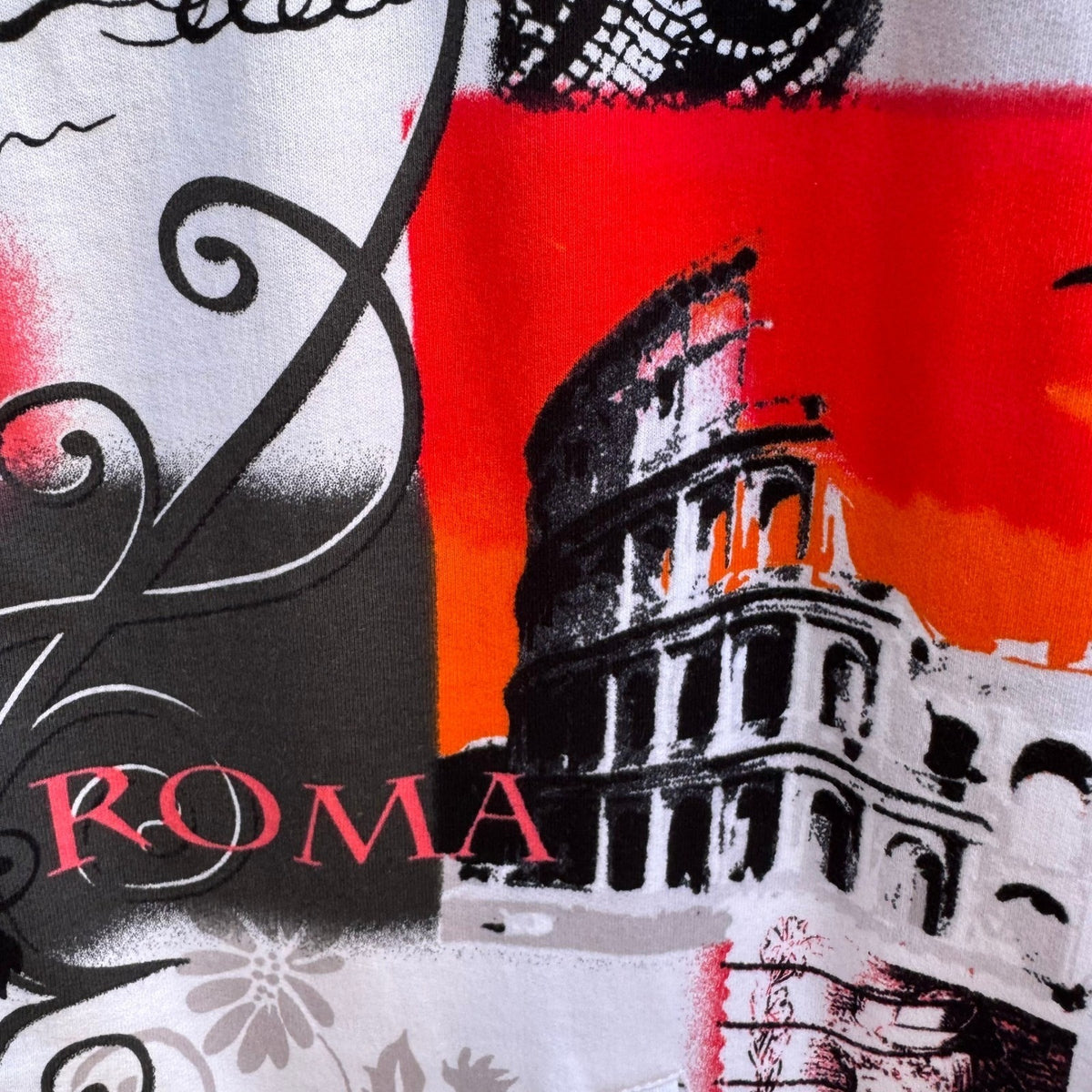Onque Roma Italy Landmark Coastal Maximalist Cotton Zip French Terry Jacket 1X