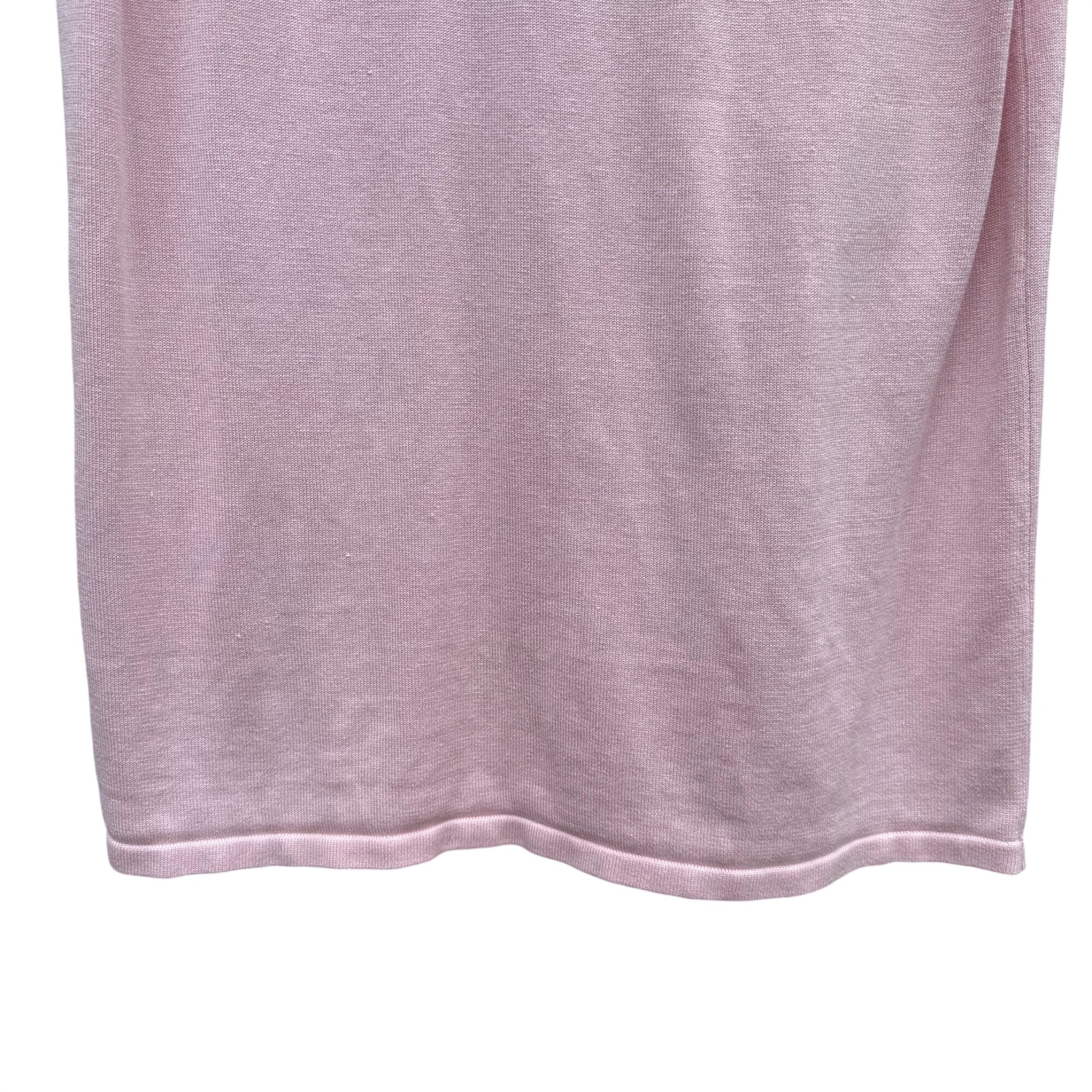 Terry Lewis Womens Vintage 90s Pink Sleeveless Cowl Neck Top S Silk Cotton Blend