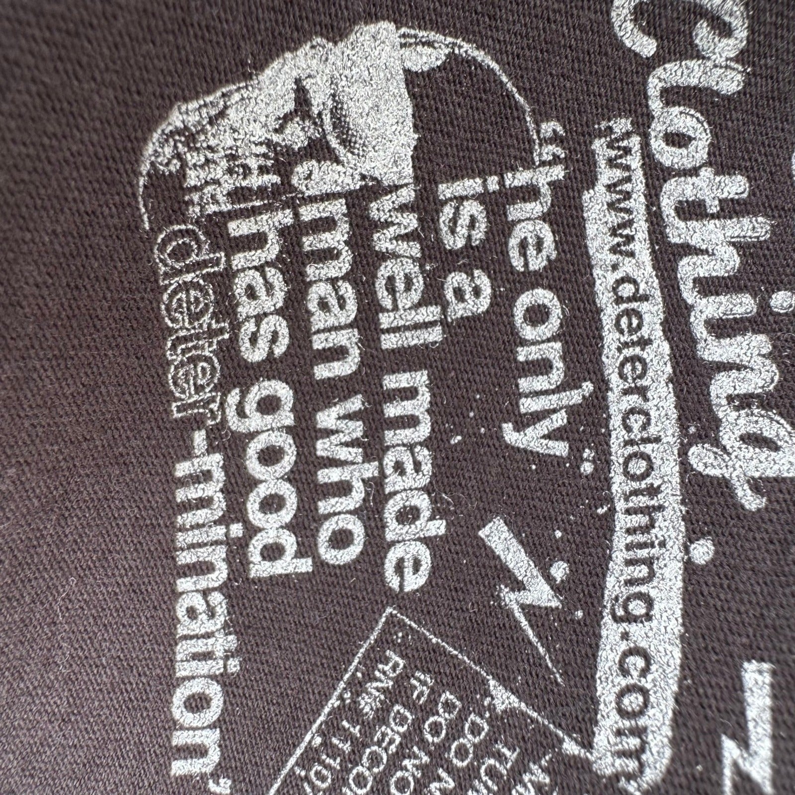 Deter Determined Clothing Womens L Graphic Tee Charcoal Gray Streetwear Shirt