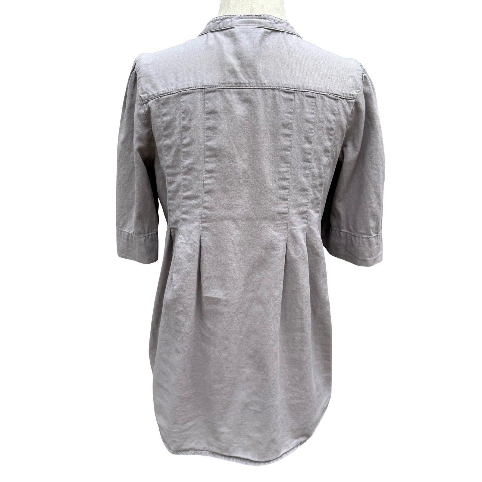 HM Grey Military Hussar Tunic Top Womens 8 Cotton Bandmaster Steampunk Regency
